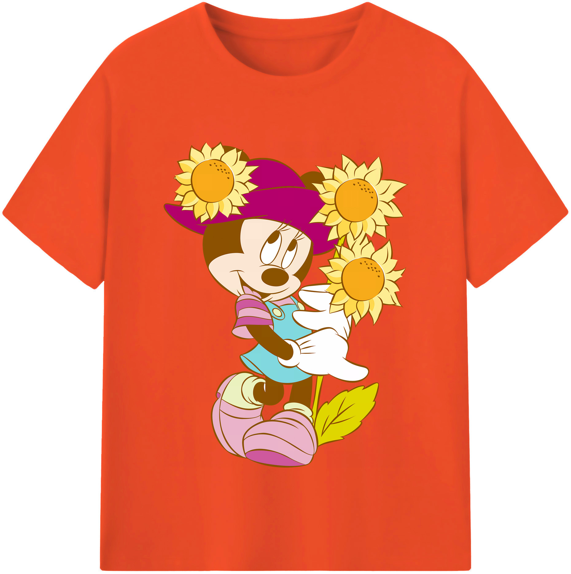（画像用） ミッキーマウス Mickey Mouse 綿100％半袖Tシャツ（フロントプリント）