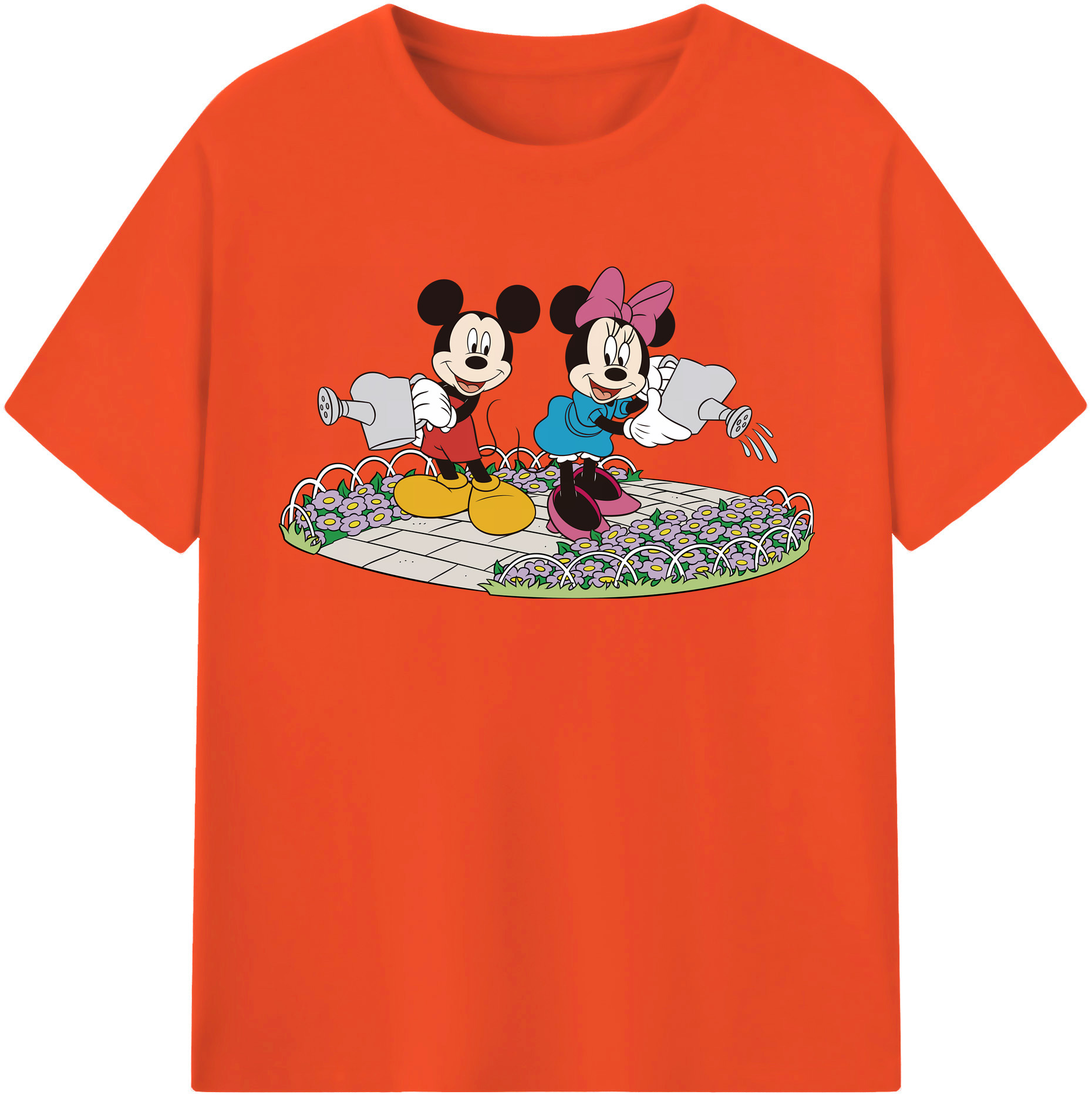 （画像用） ミッキーマウス Mickey Mouse 綿100％半袖Tシャツ（フロントプリント）