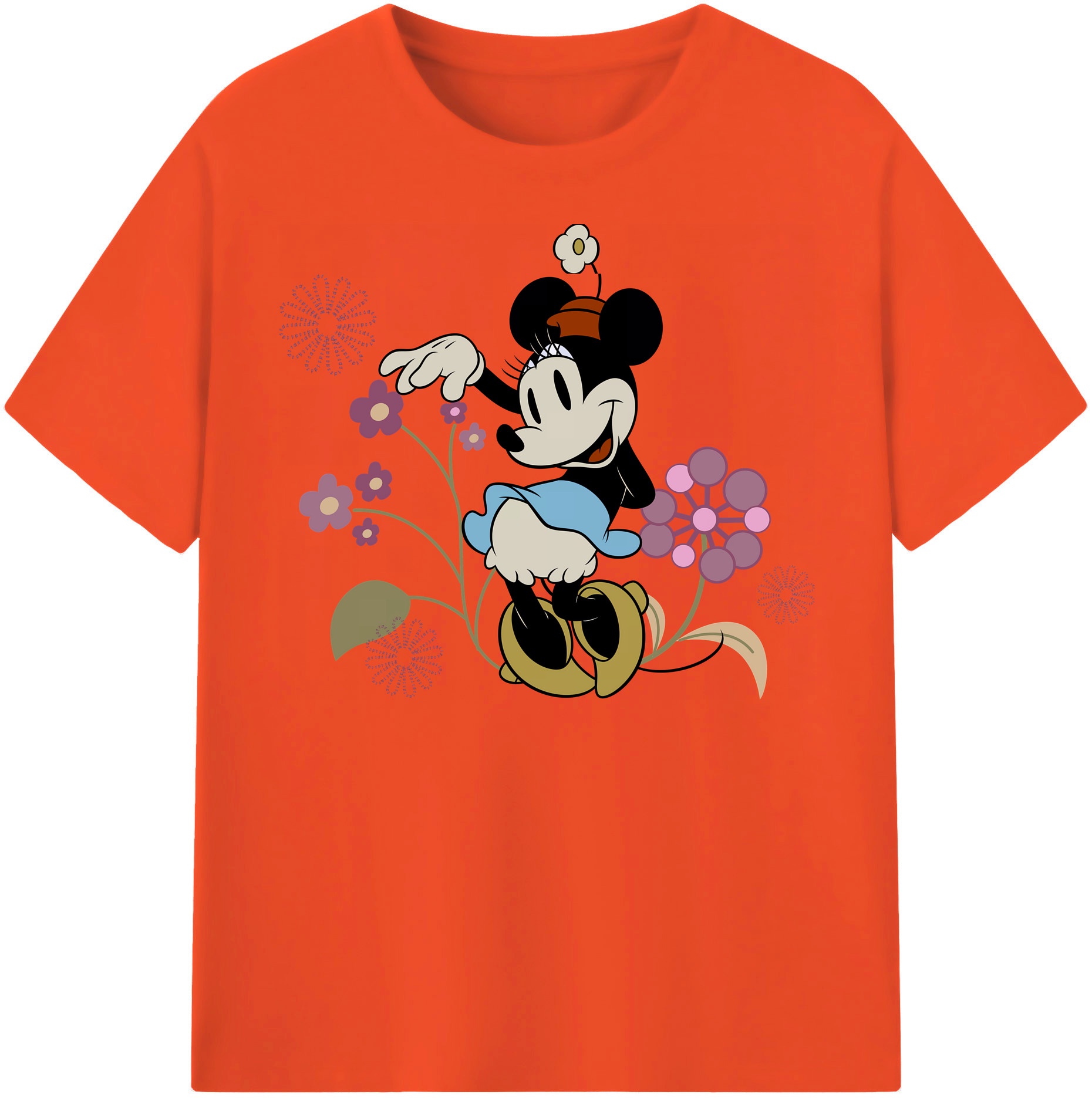 （画像用） ミッキーマウス Mickey Mouse 綿100％半袖Tシャツ（フロントプリント）