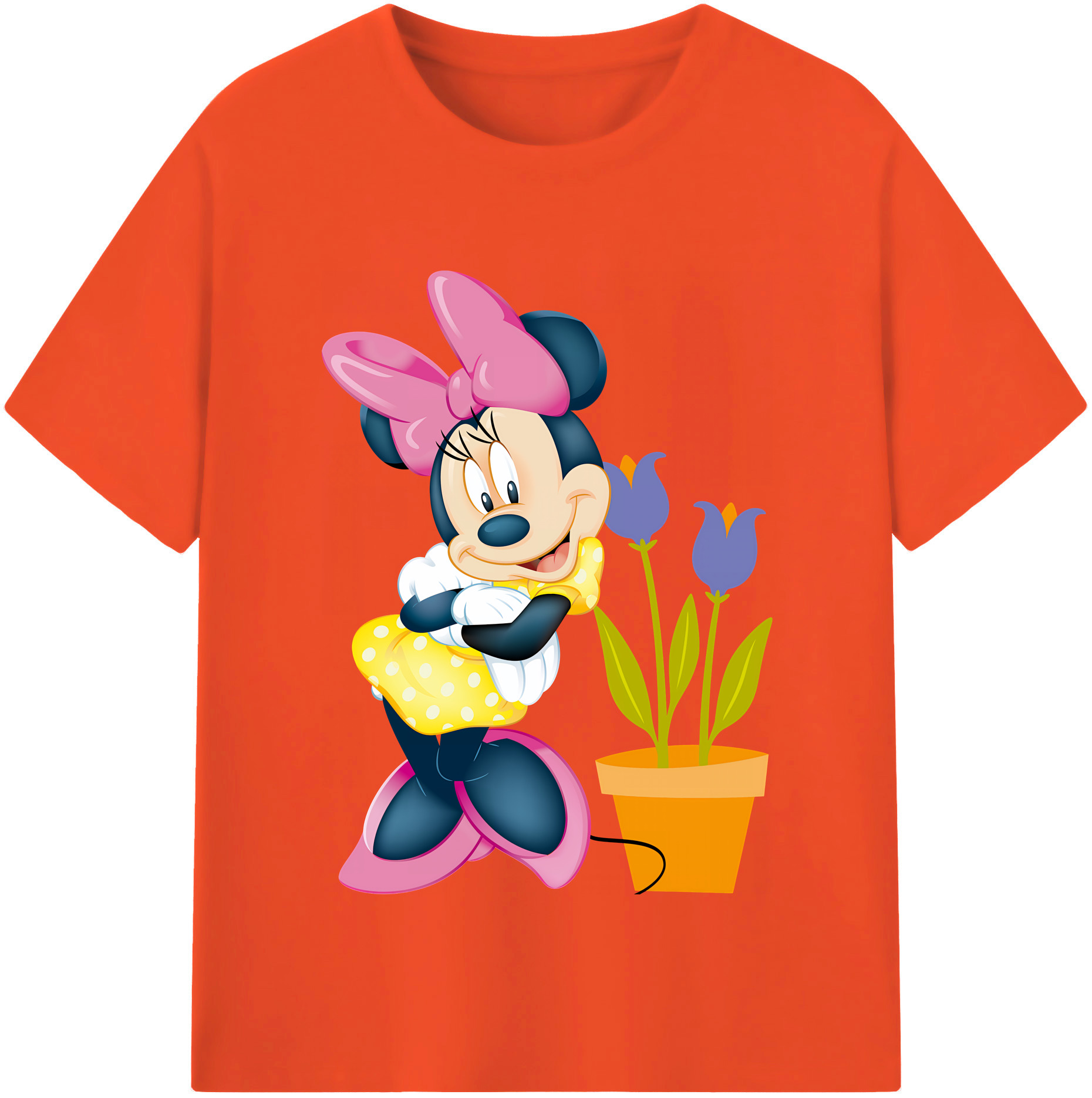 （画像用） ミッキーマウス Mickey Mouse 綿100％半袖Tシャツ（フロントプリント）