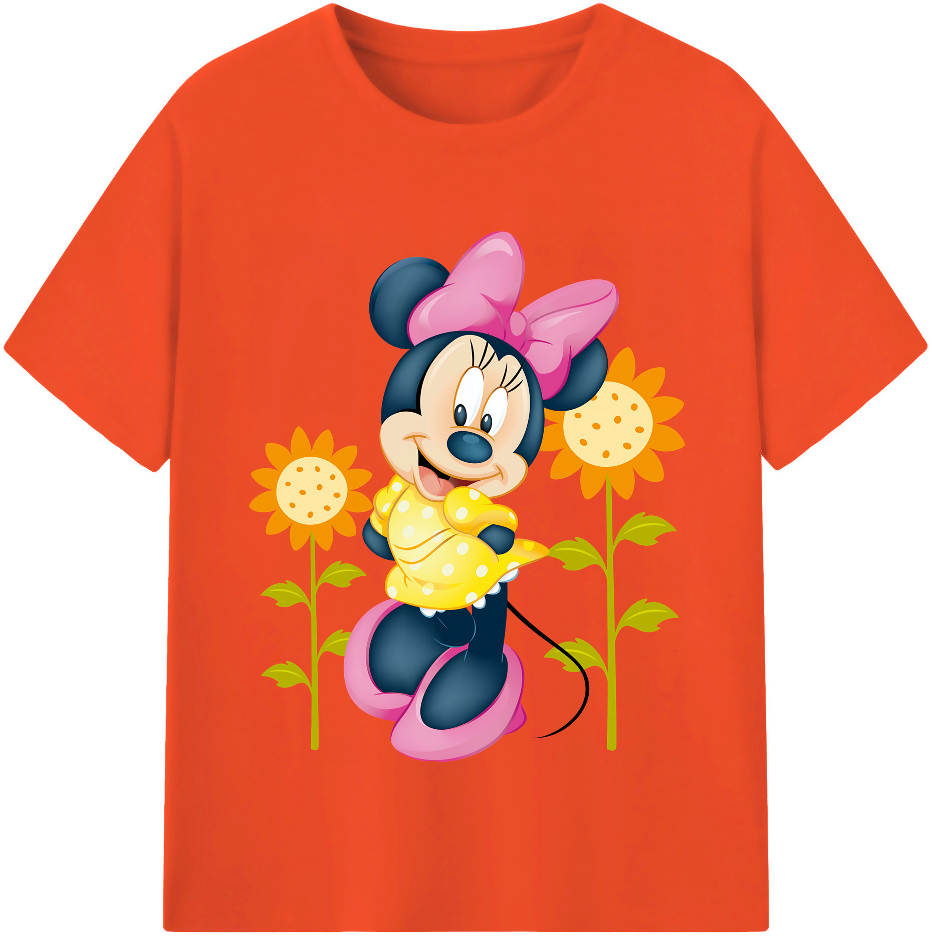 （画像用） ミッキーマウス Mickey Mouse 綿100％半袖Tシャツ（フロントプリント）