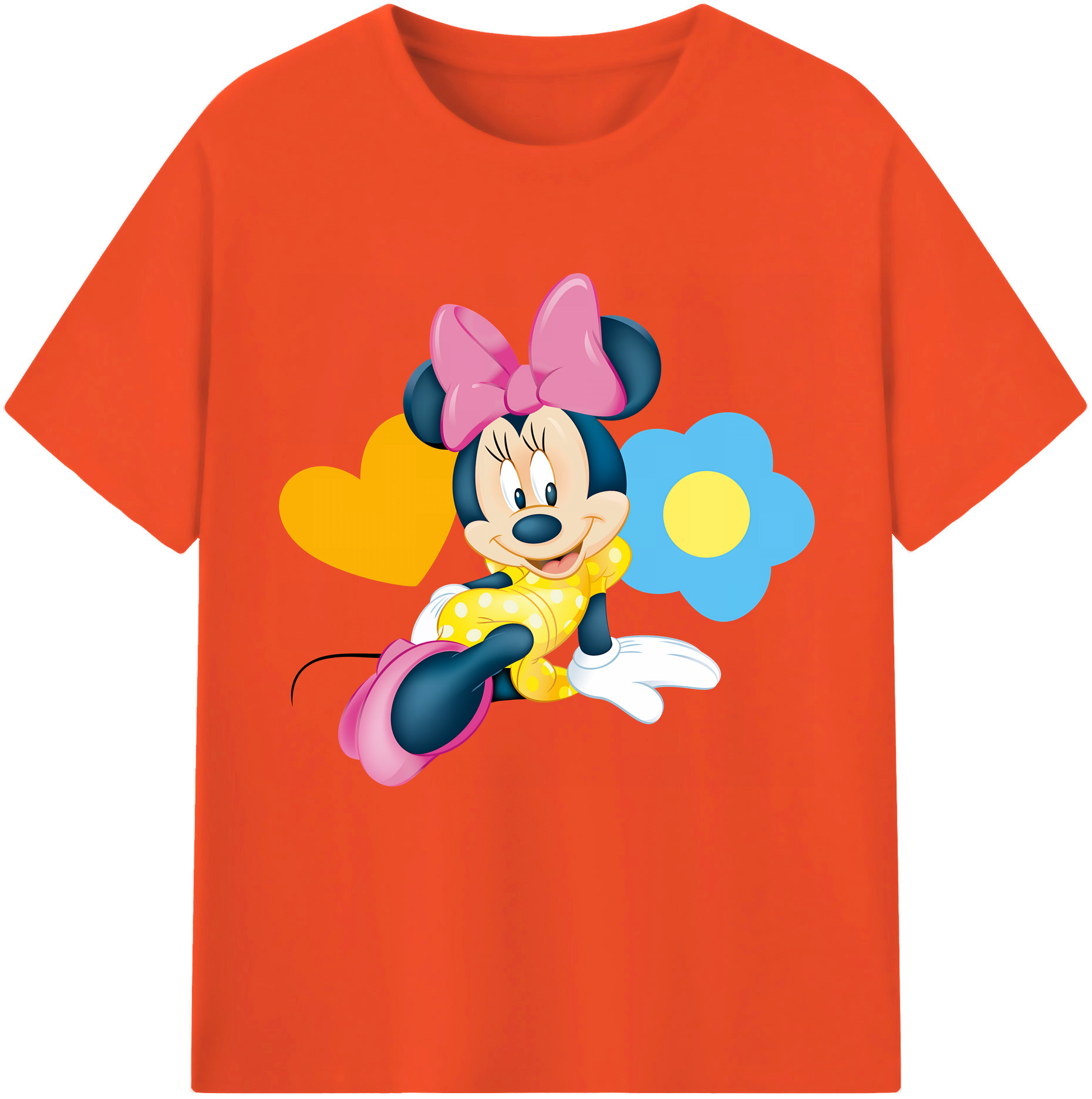 （画像用） ミッキーマウス Mickey Mouse 綿100％半袖Tシャツ（フロントプリント）