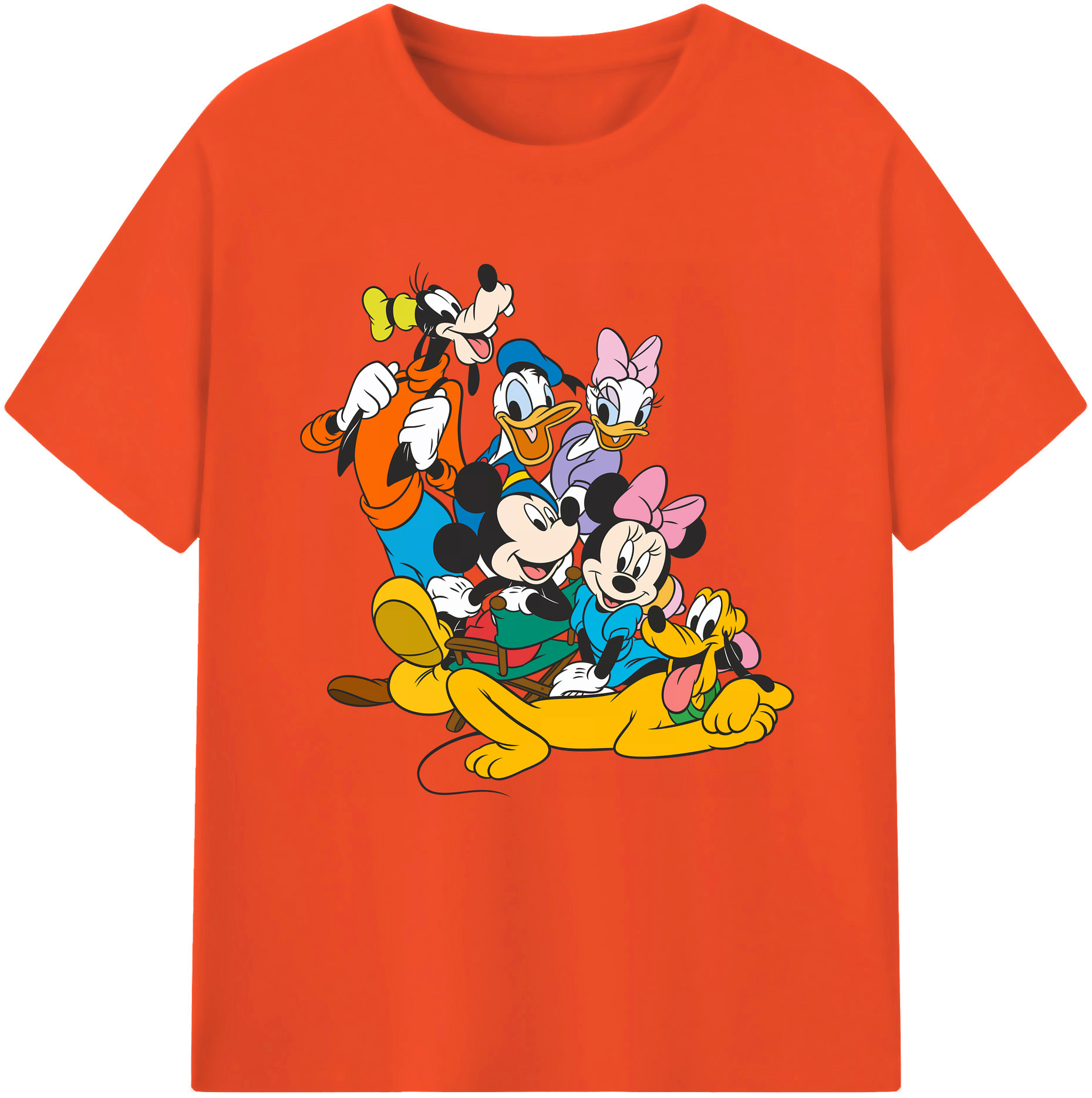 （画像用） ミッキーマウス Mickey Mouse 綿100％半袖Tシャツ（フロントプリント）