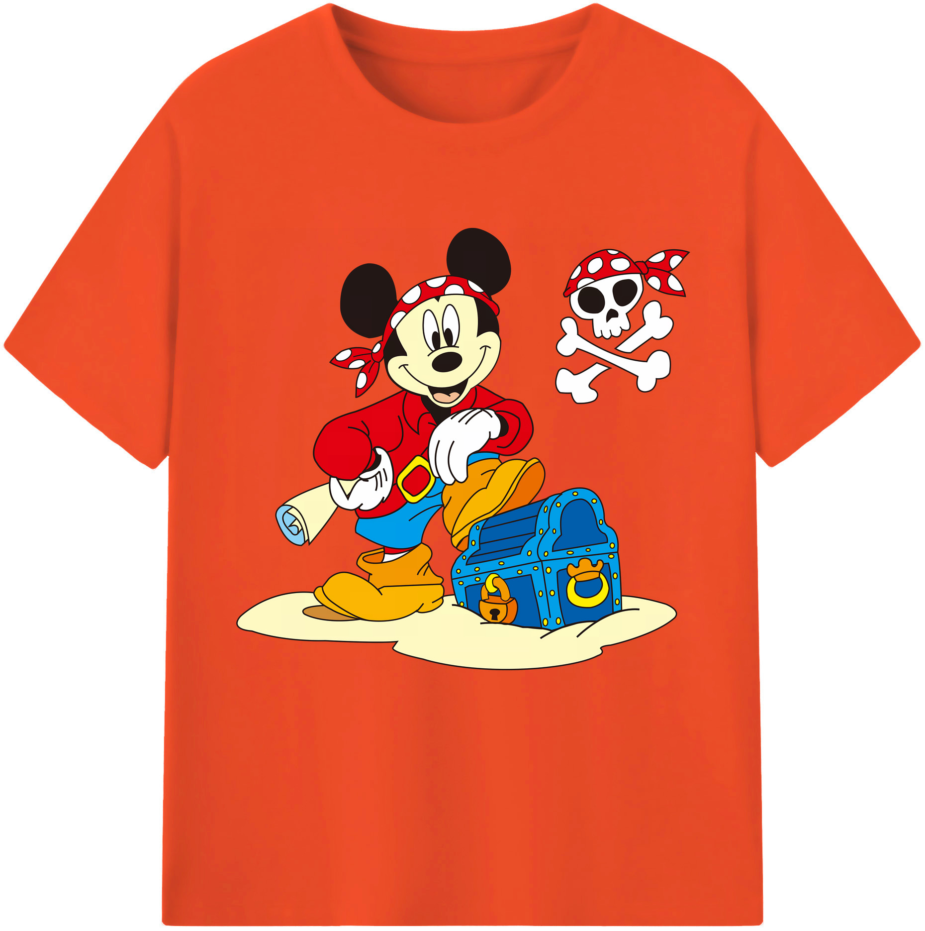 （画像用） ミッキーマウス Mickey Mouse 綿100％半袖Tシャツ（フロントプリント）