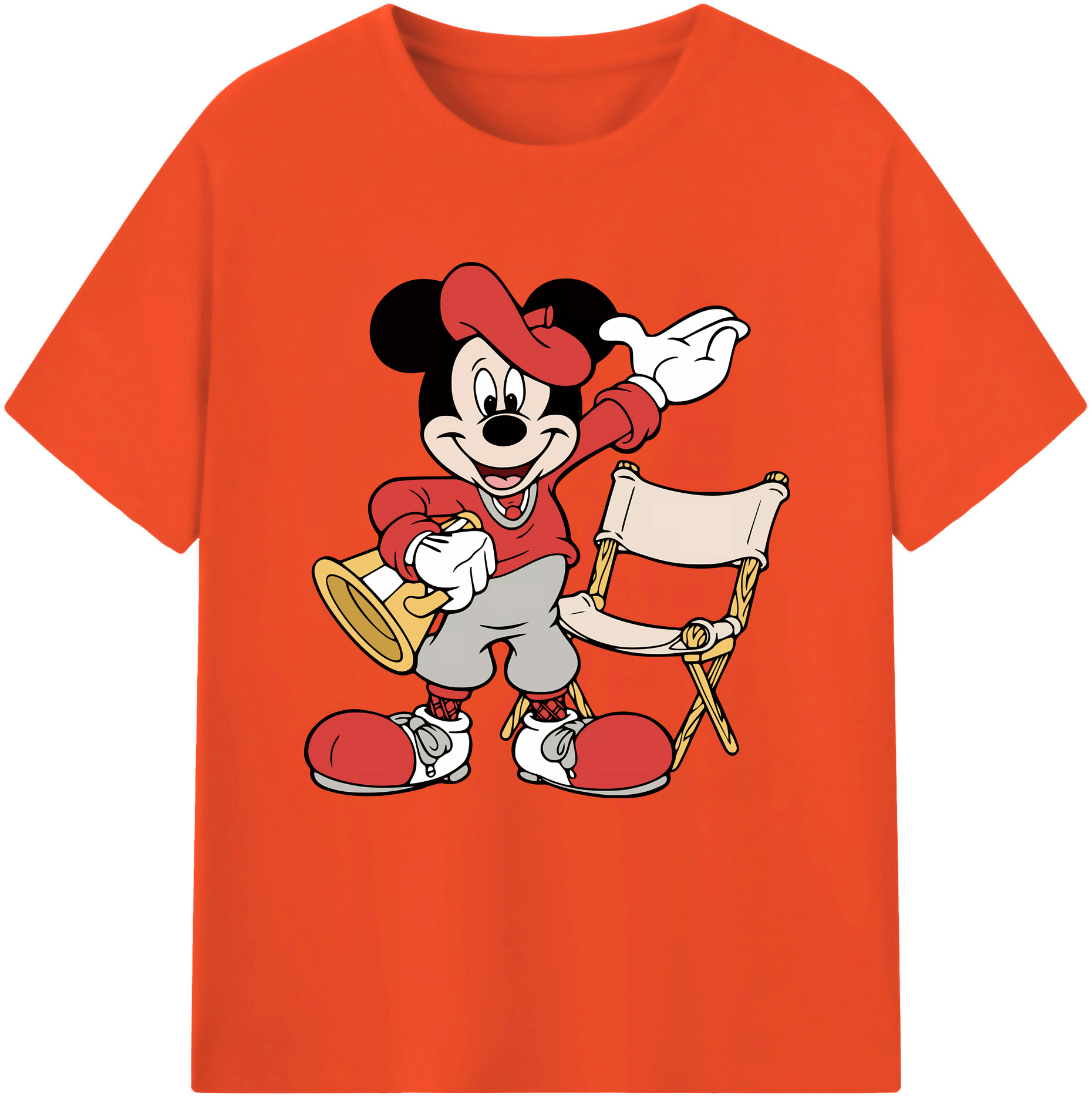 （画像用） ミッキーマウス Mickey Mouse 綿100％半袖Tシャツ（フロントプリント）