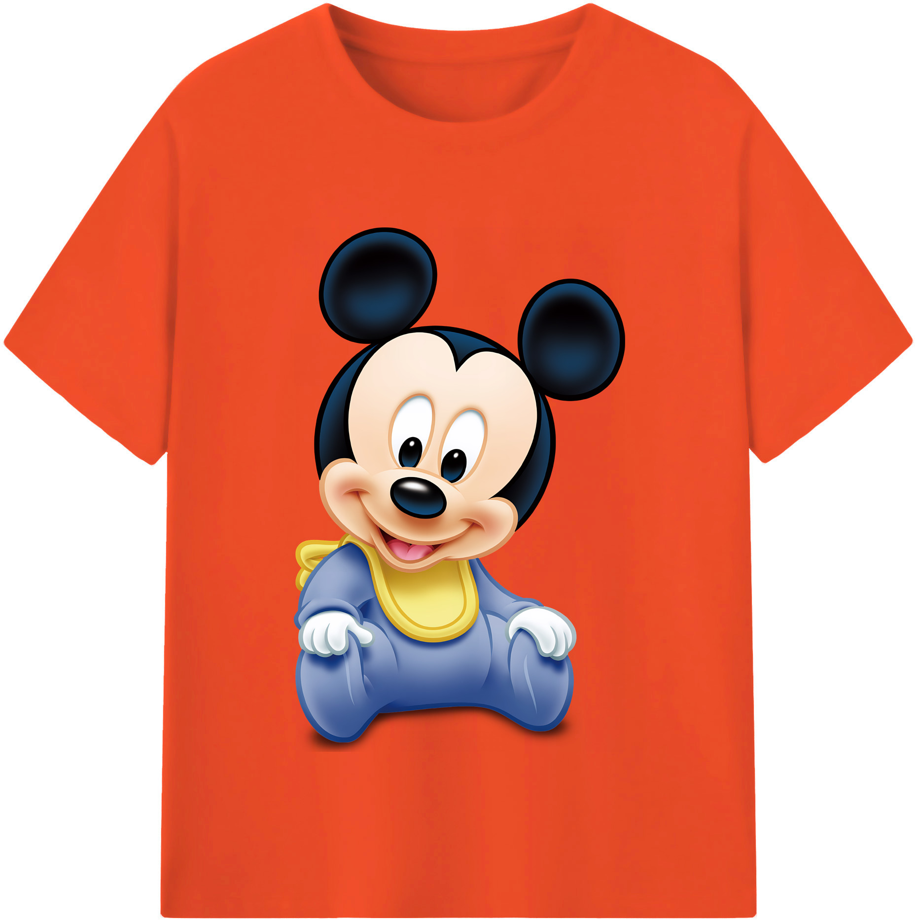 （画像用） ミッキーマウス Mickey Mouse 綿100％半袖Tシャツ（フロントプリント）