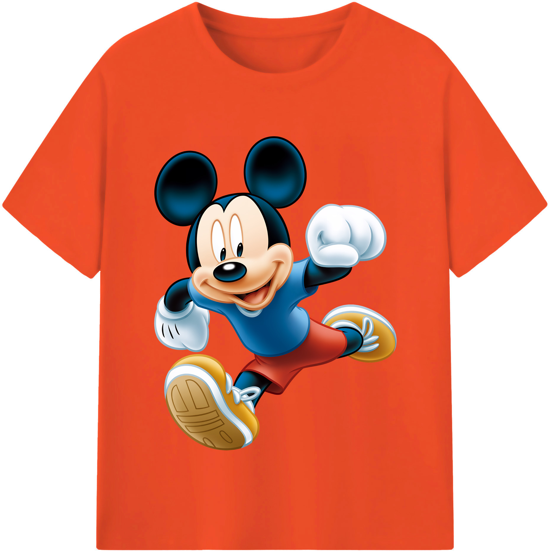 （画像用） ミッキーマウス Mickey Mouse 綿100％半袖Tシャツ（フロントプリント）