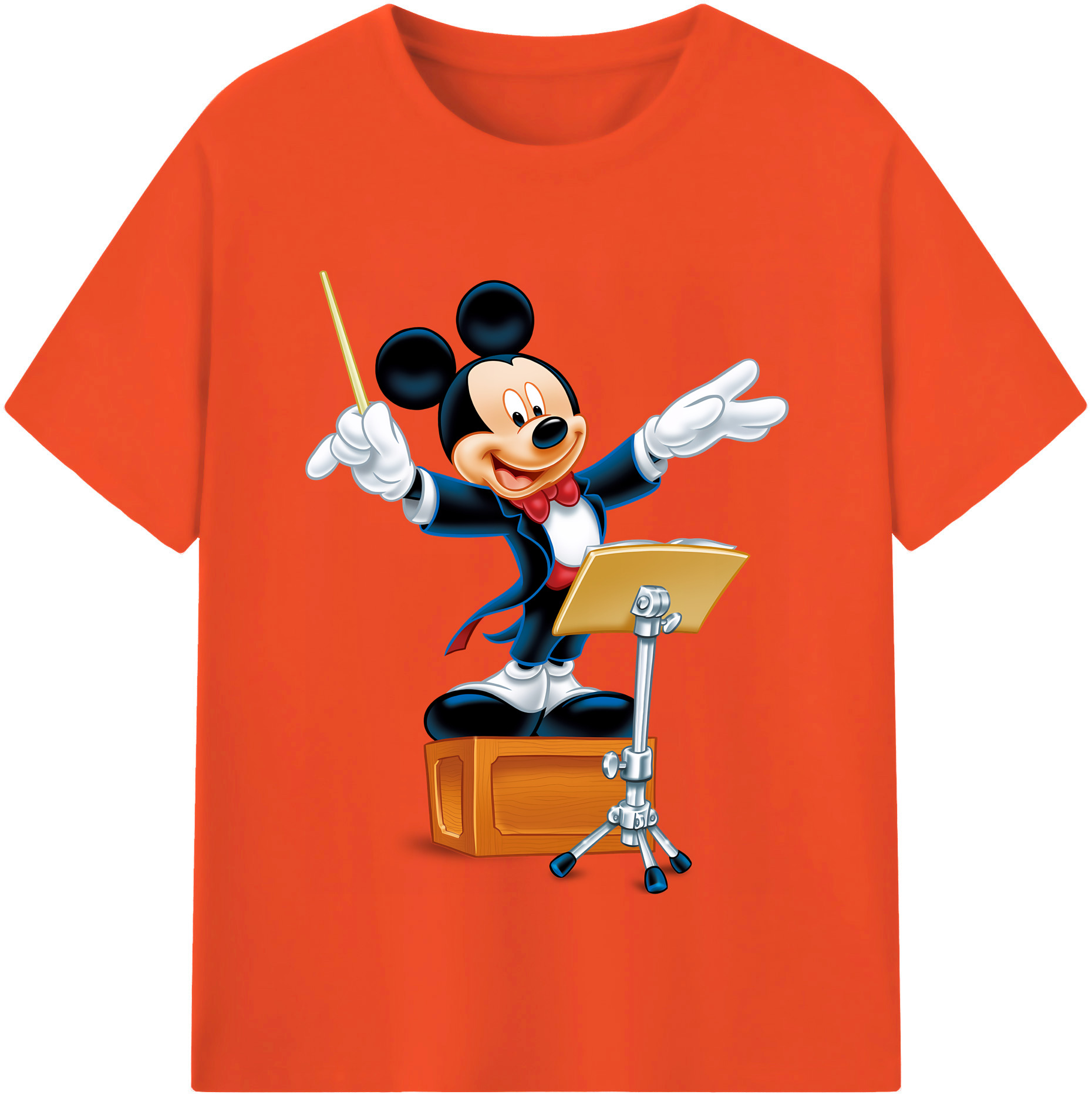 （画像用） ミッキーマウス Mickey Mouse 綿100％半袖Tシャツ（フロントプリント）