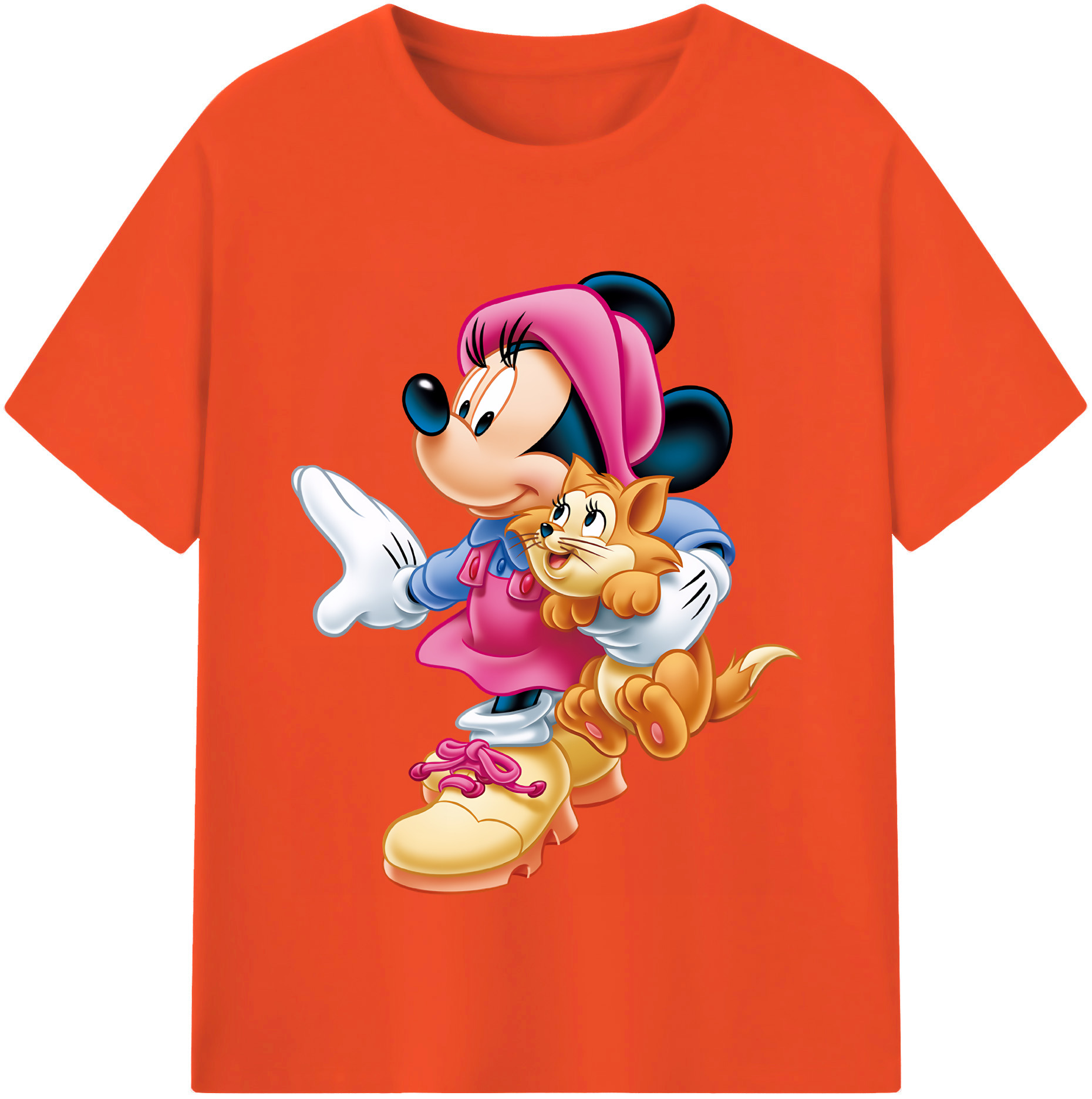 （画像用） ミッキーマウス Mickey Mouse 綿100％半袖Tシャツ（フロントプリント）