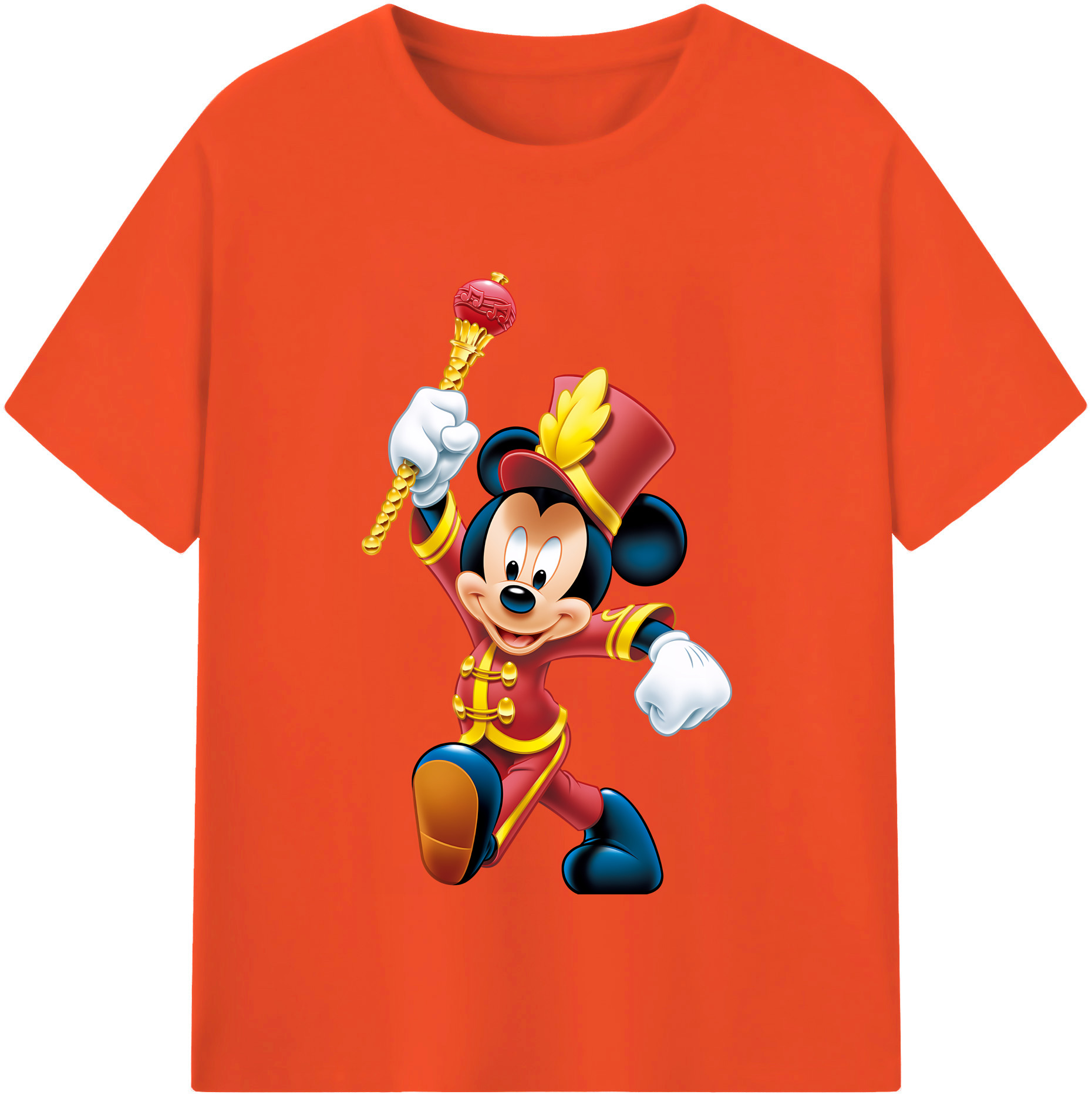 （画像用） ミッキーマウス Mickey Mouse 綿100％半袖Tシャツ（フロントプリント）