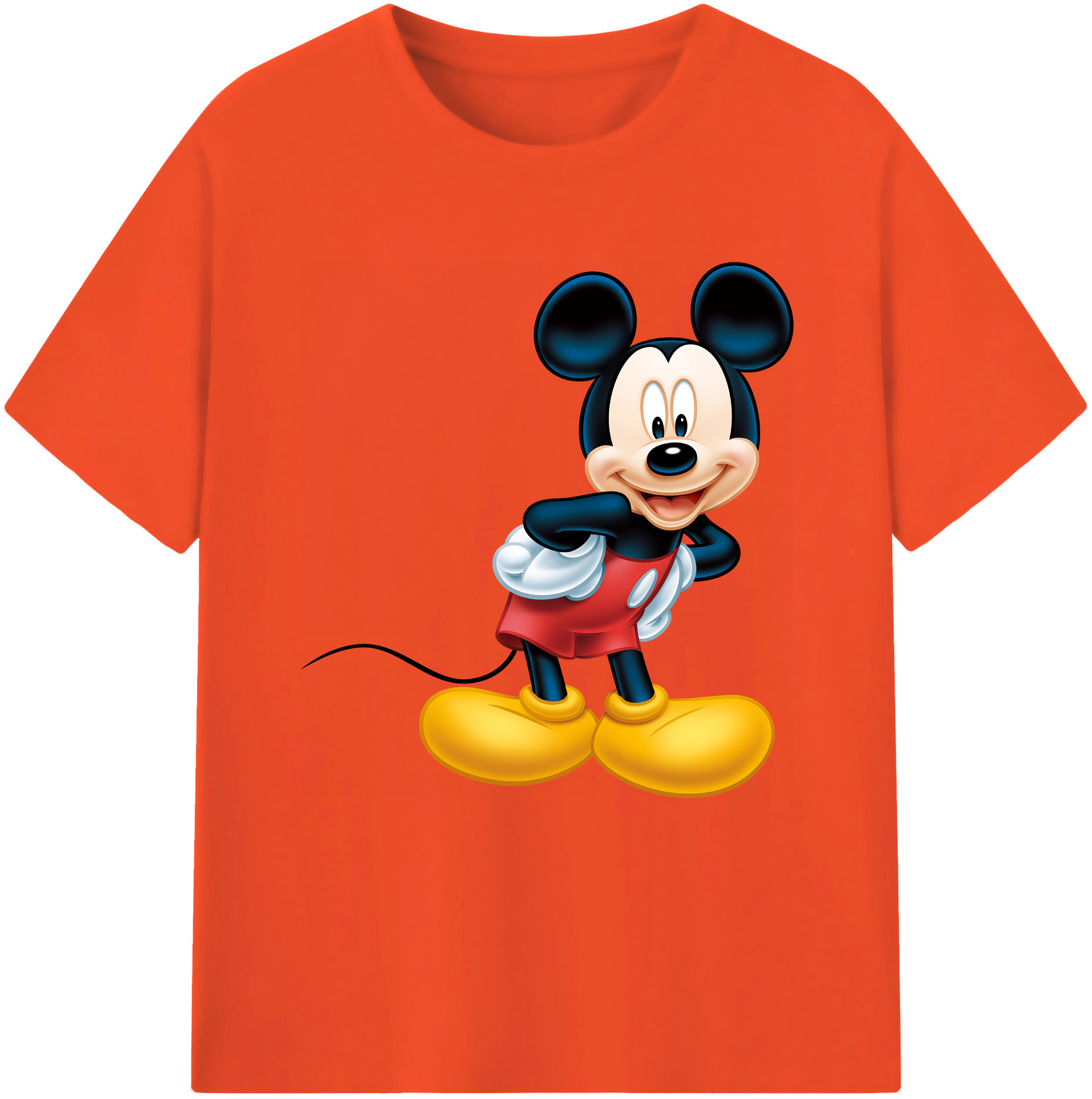 （画像用） ミッキーマウス Mickey Mouse 綿100％半袖Tシャツ（フロントプリント）