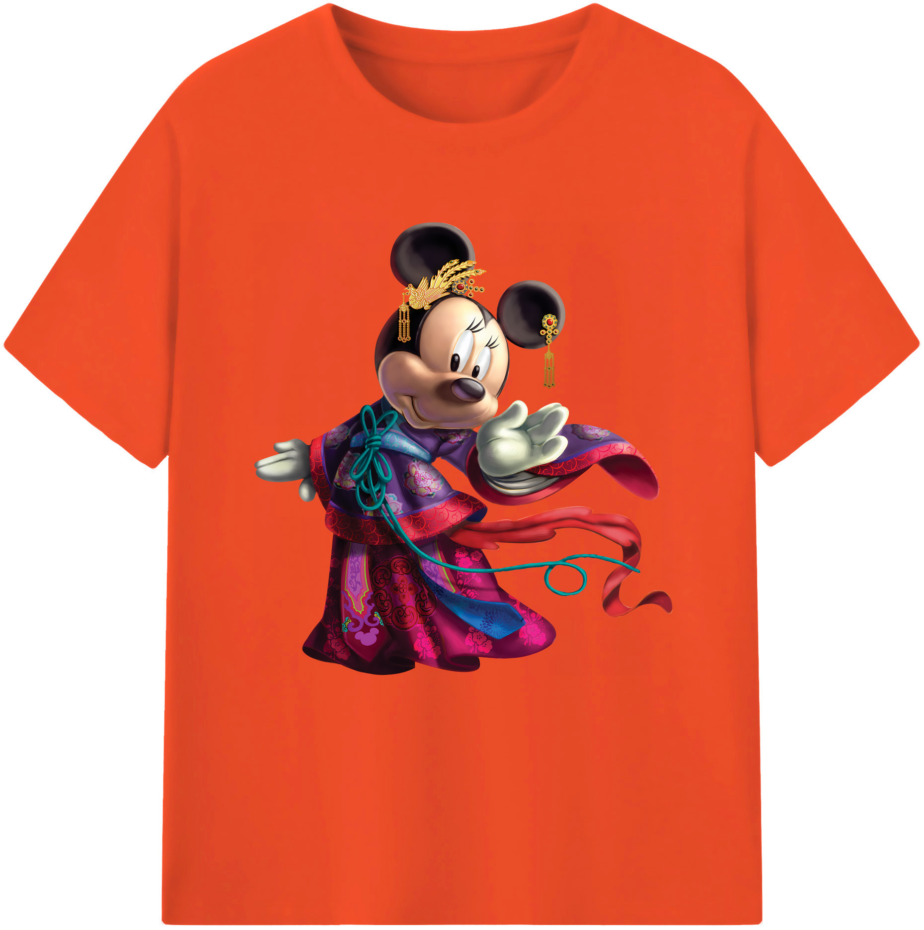 （画像用） ミッキーマウス Mickey Mouse 綿100％半袖Tシャツ（フロントプリント）
