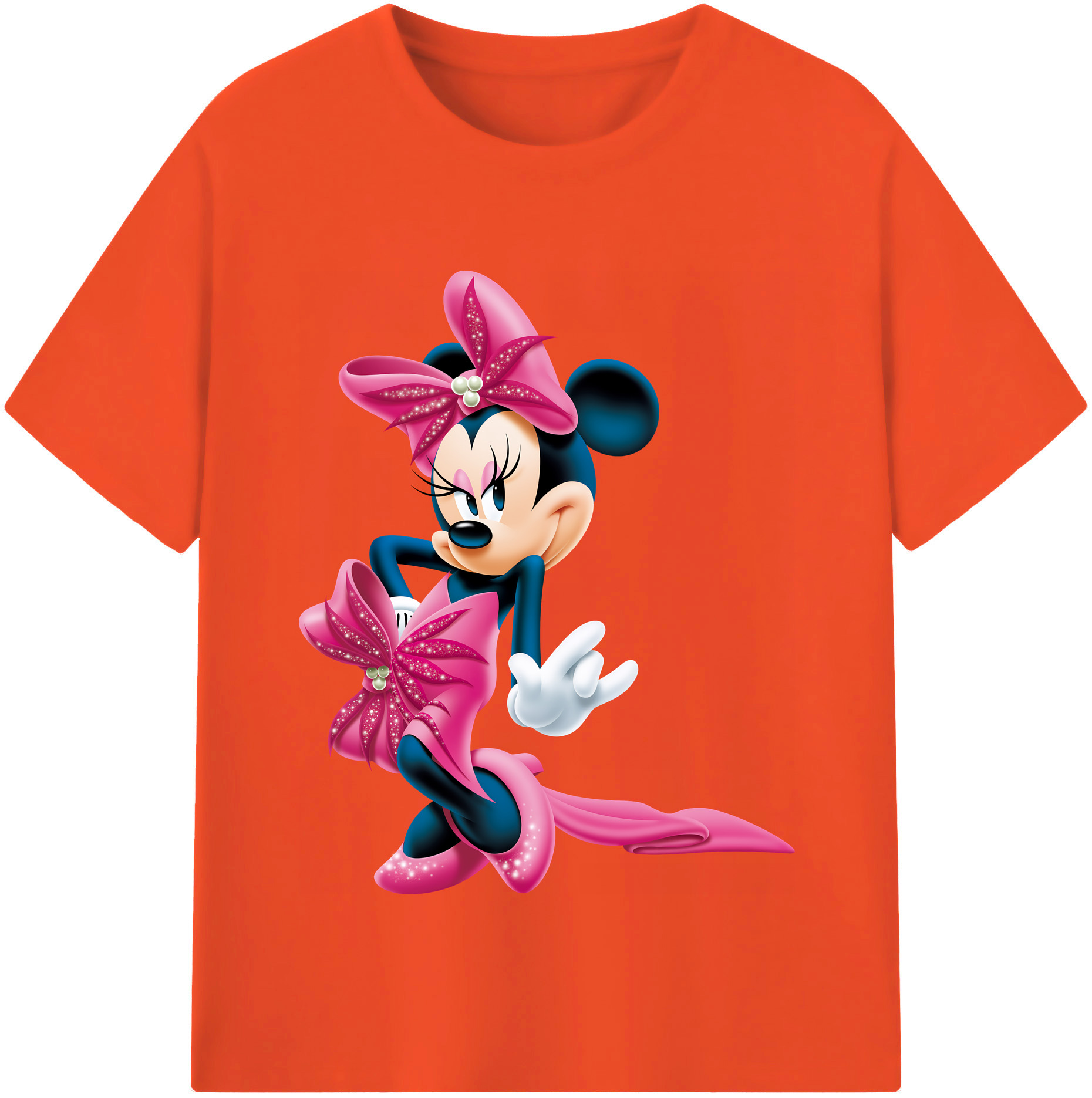 （画像用） ミッキーマウス Mickey Mouse 綿100％半袖Tシャツ（フロントプリント）