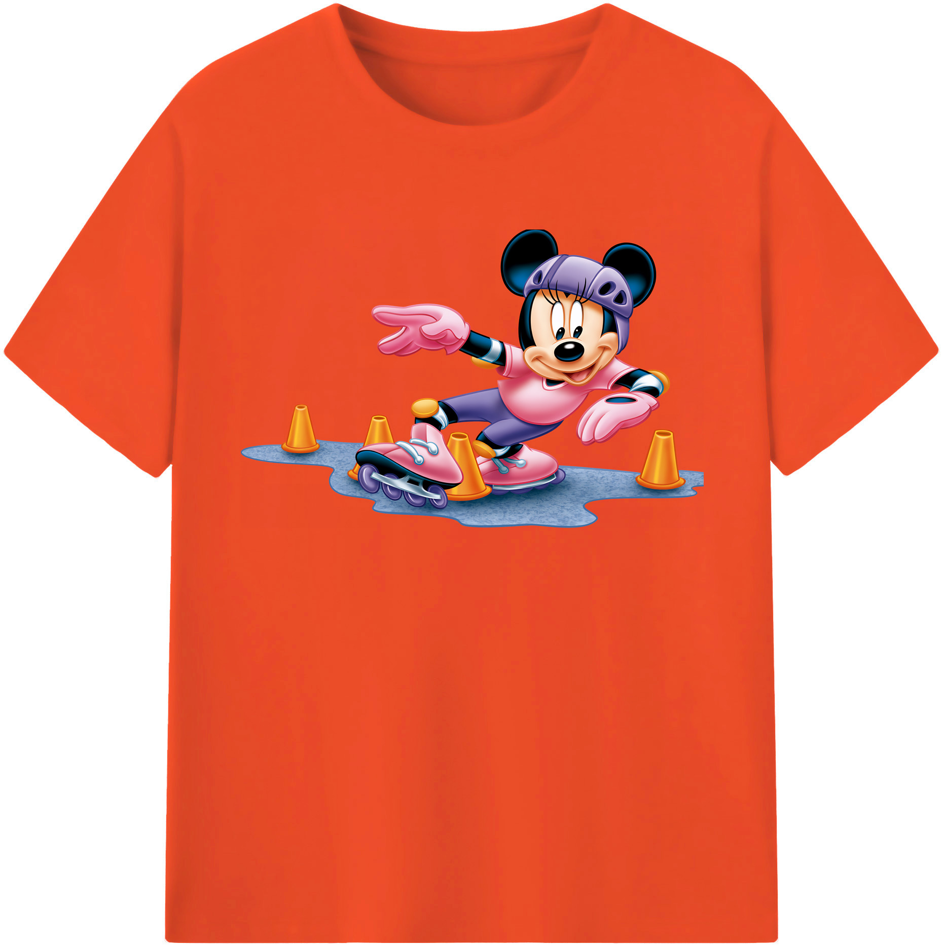（画像用） ミッキーマウス Mickey Mouse 綿100％半袖Tシャツ（フロントプリント）