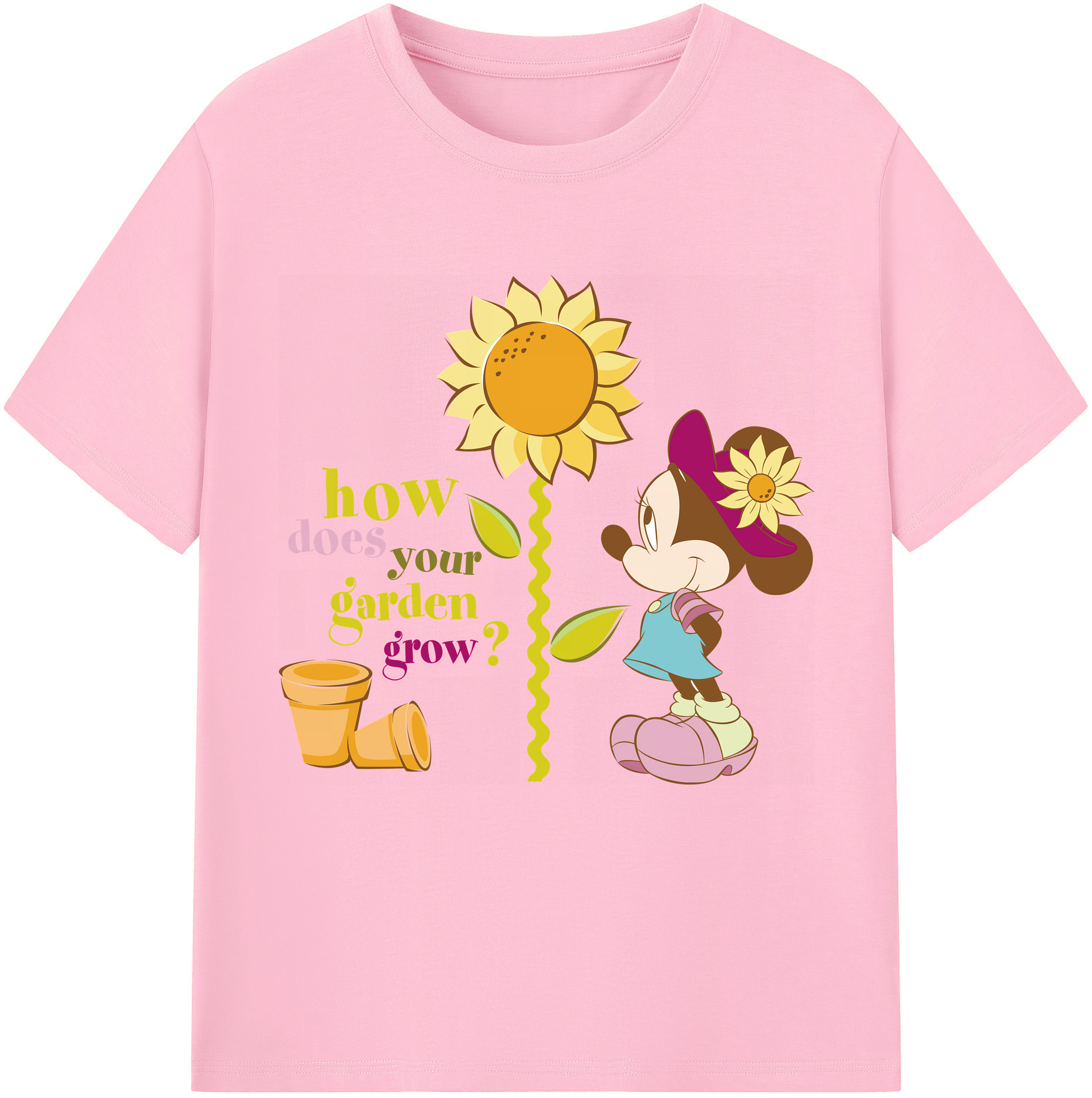 （画像用） ミッキーマウス Mickey Mouse 綿100％半袖Tシャツ（フロントプリント）