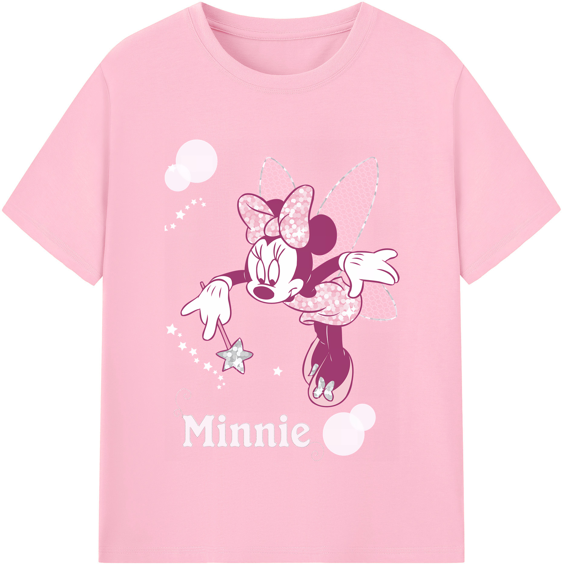 （画像用） ミッキーマウス Mickey Mouse 綿100％半袖Tシャツ（フロントプリント）