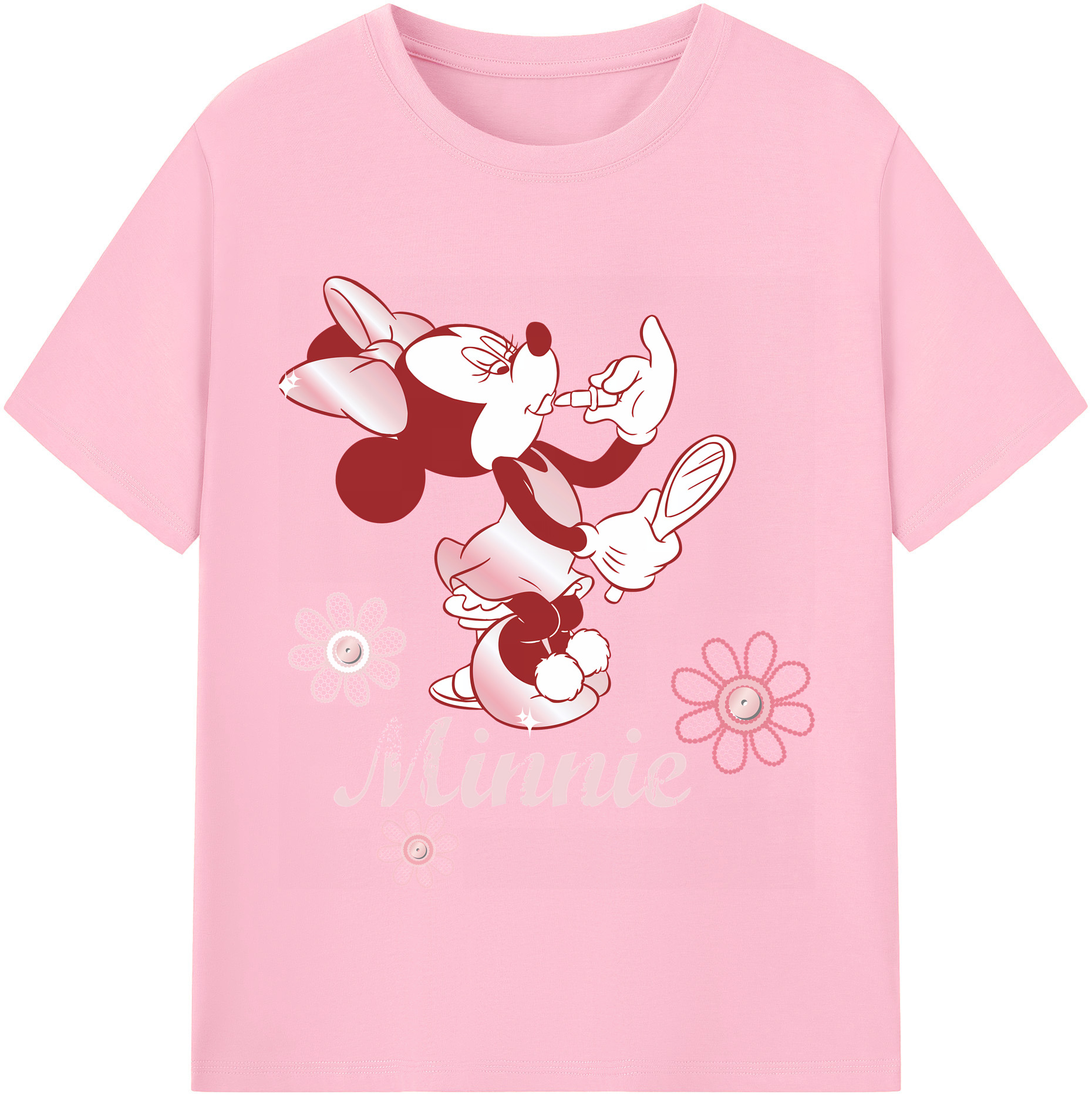 （画像用） ミッキーマウス Mickey Mouse 綿100％半袖Tシャツ（フロントプリント）