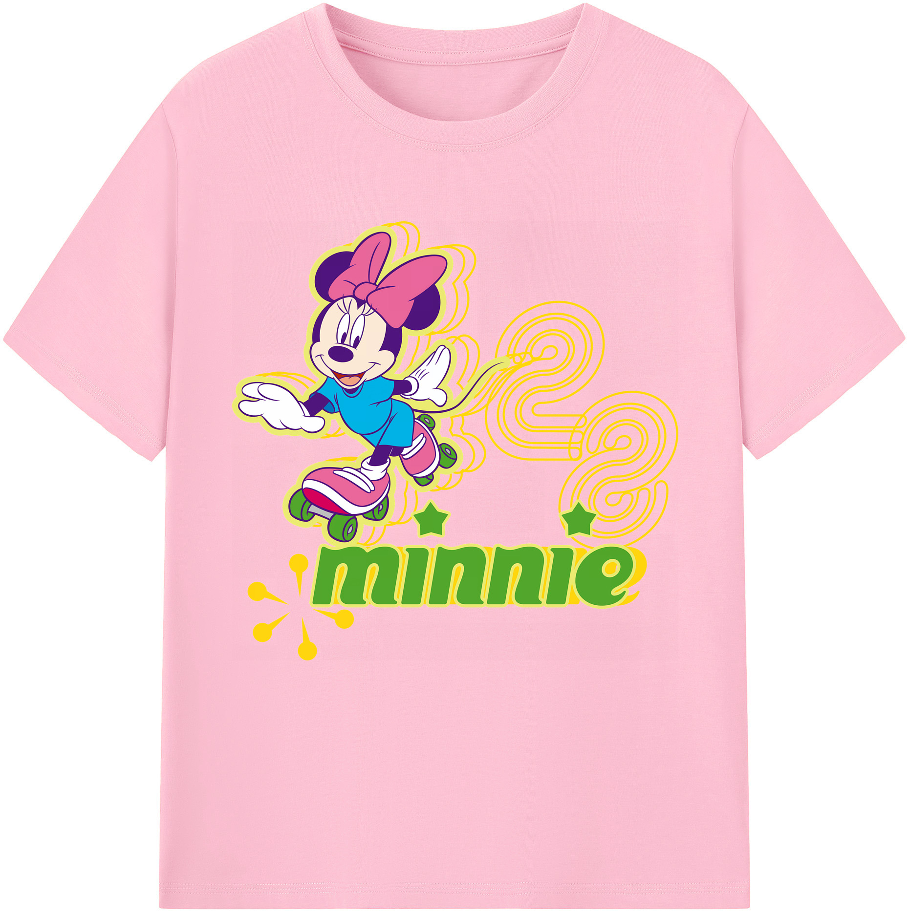 （画像用） ミッキーマウス Mickey Mouse 綿100％半袖Tシャツ（フロントプリント）