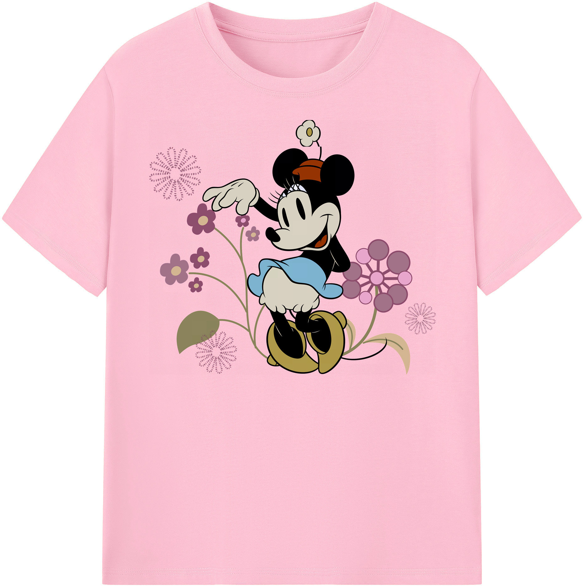 （画像用） ミッキーマウス Mickey Mouse 綿100％半袖Tシャツ（フロントプリント）