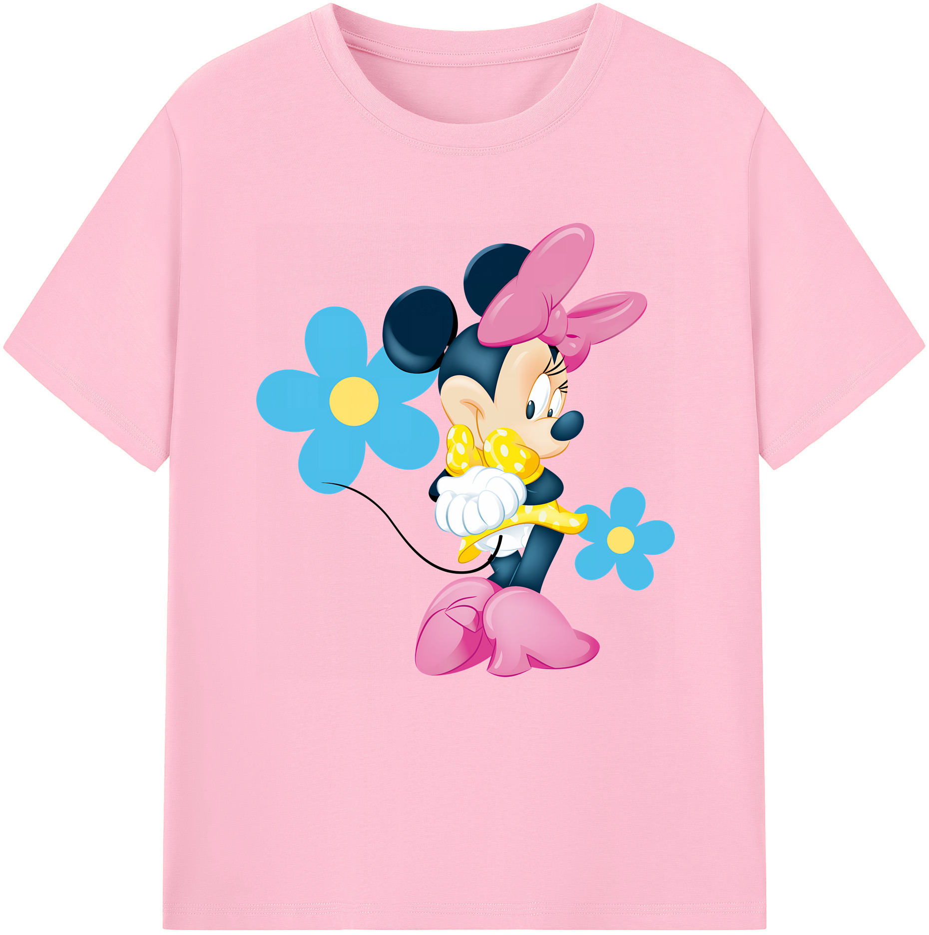 （画像用） ミッキーマウス Mickey Mouse 綿100％半袖Tシャツ（フロントプリント）