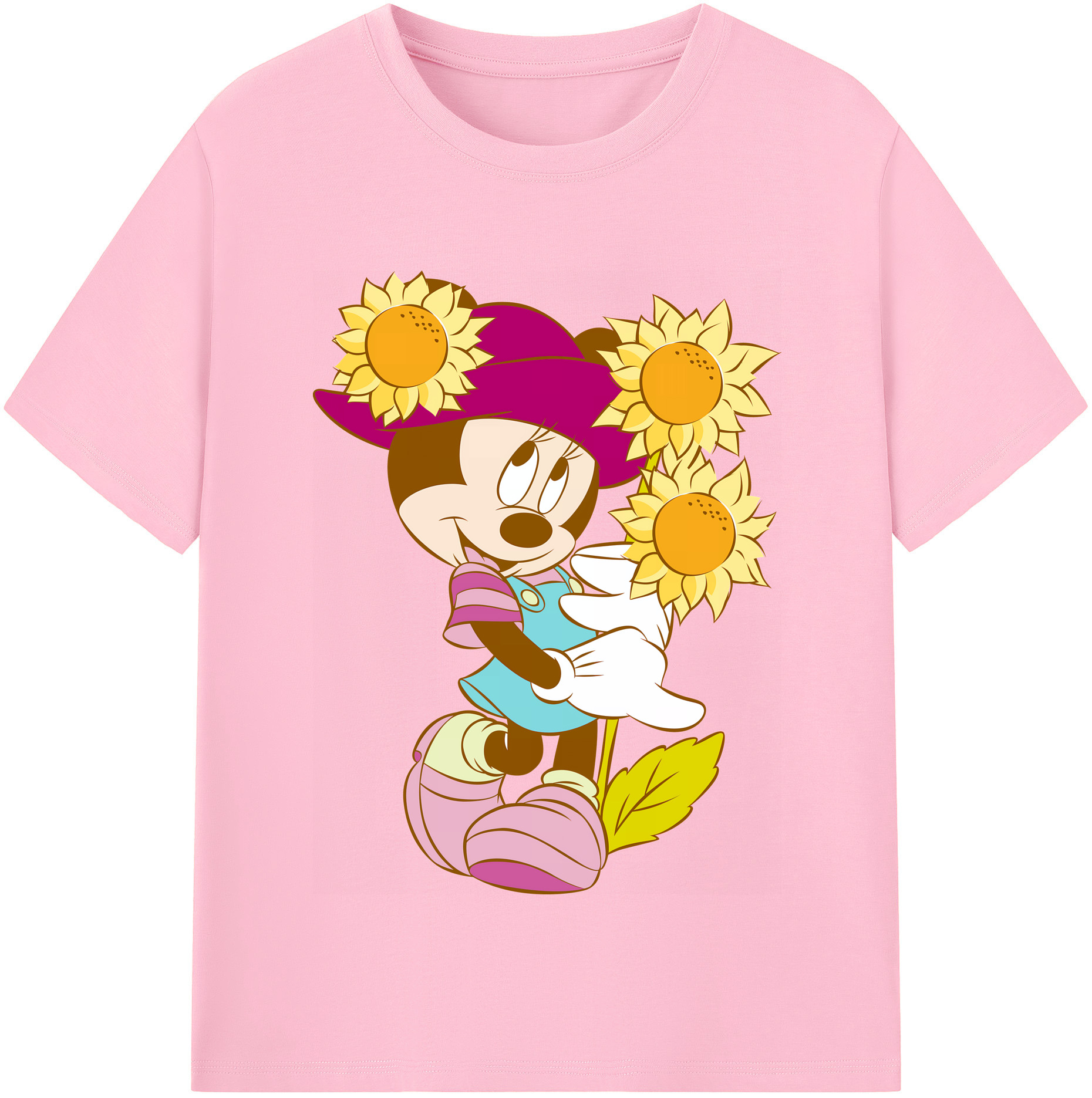 （画像用） ミッキーマウス Mickey Mouse 綿100％半袖Tシャツ（フロントプリント）
