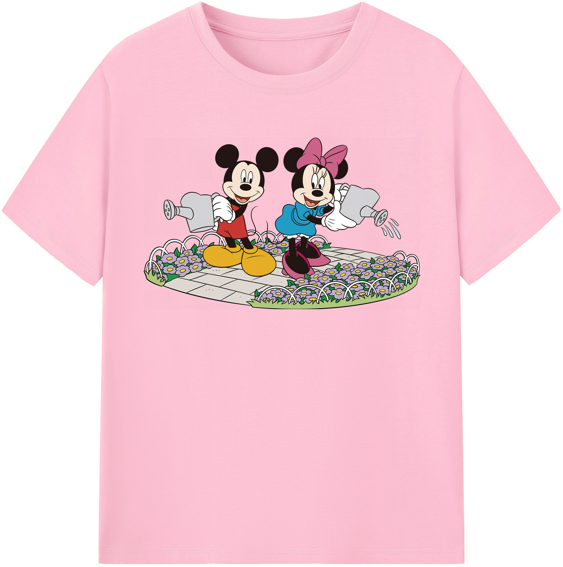 （画像用） ミッキーマウス Mickey Mouse 綿100％半袖Tシャツ（フロントプリント）