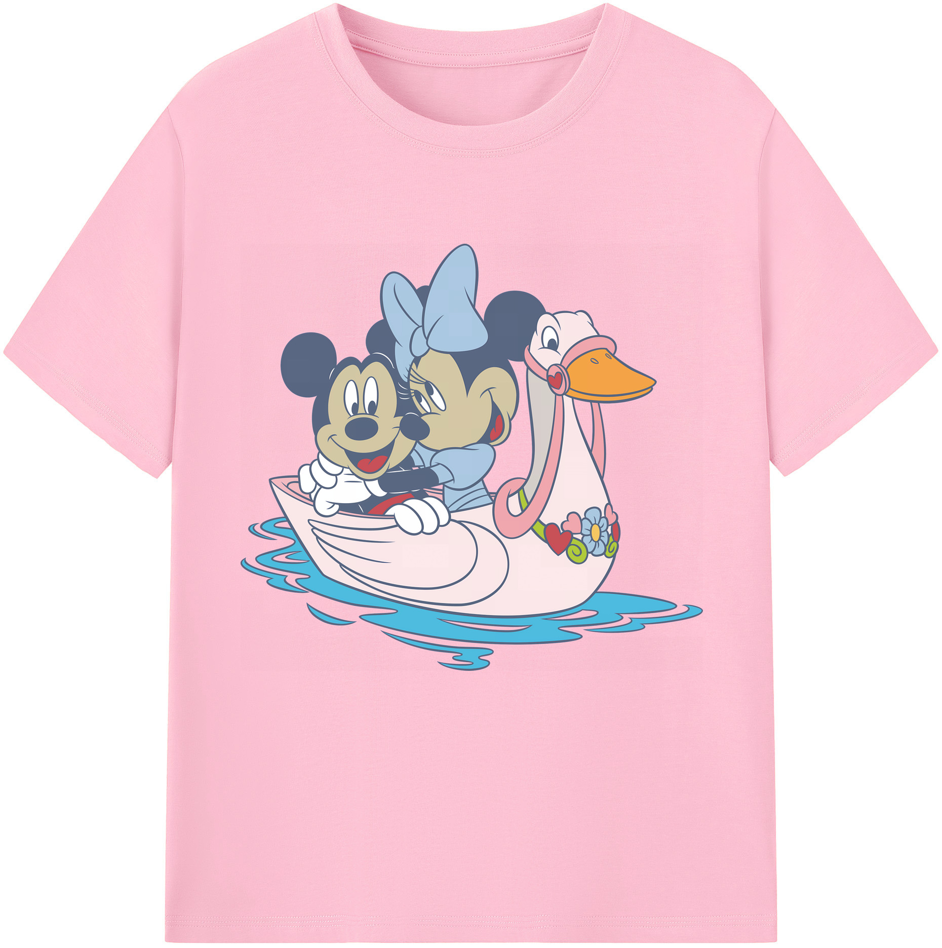 （画像用） ミッキーマウス Mickey Mouse 綿100％半袖Tシャツ（フロントプリント）