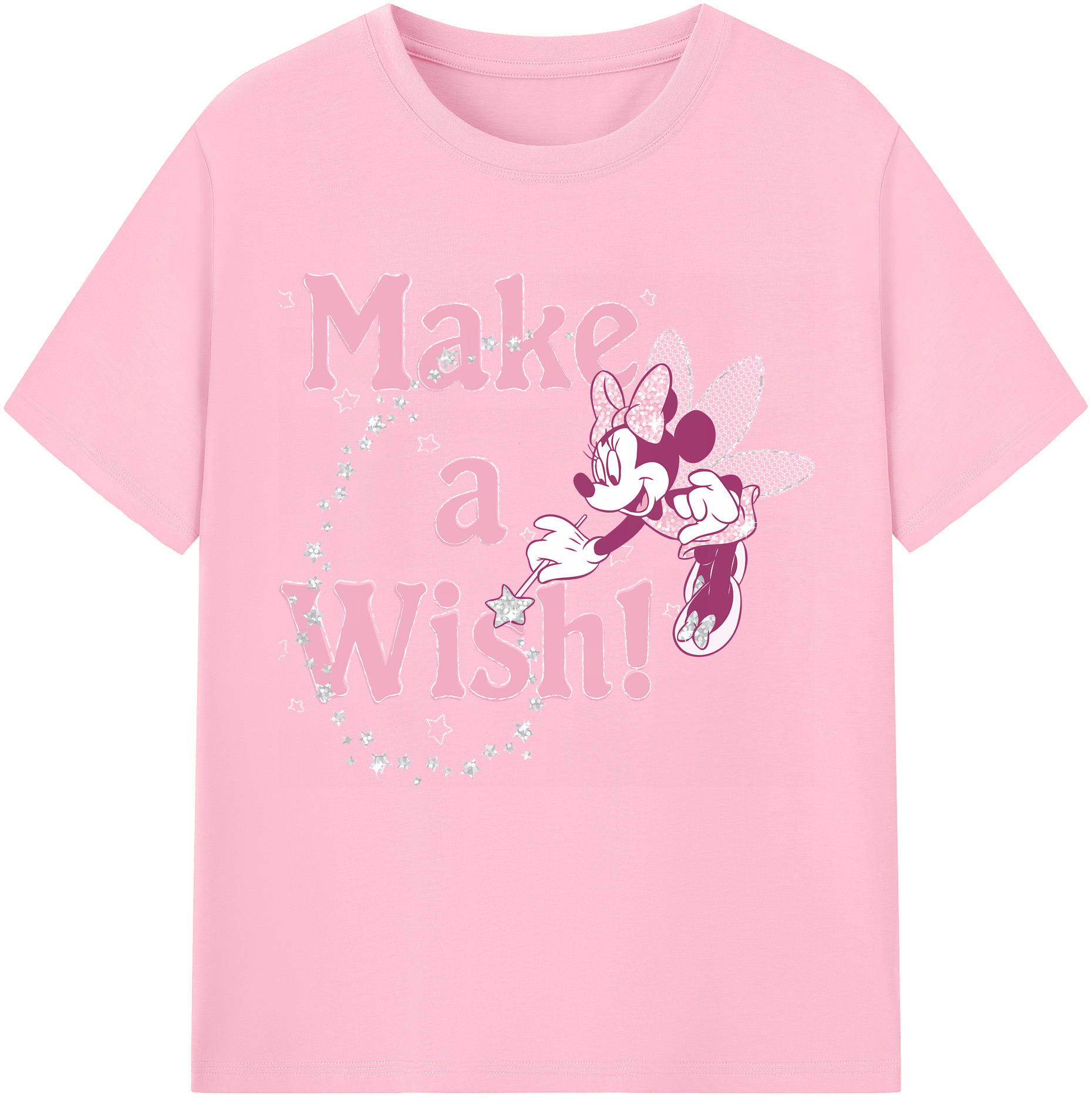 （画像用） ミッキーマウス Mickey Mouse 綿100％半袖Tシャツ（フロントプリント）