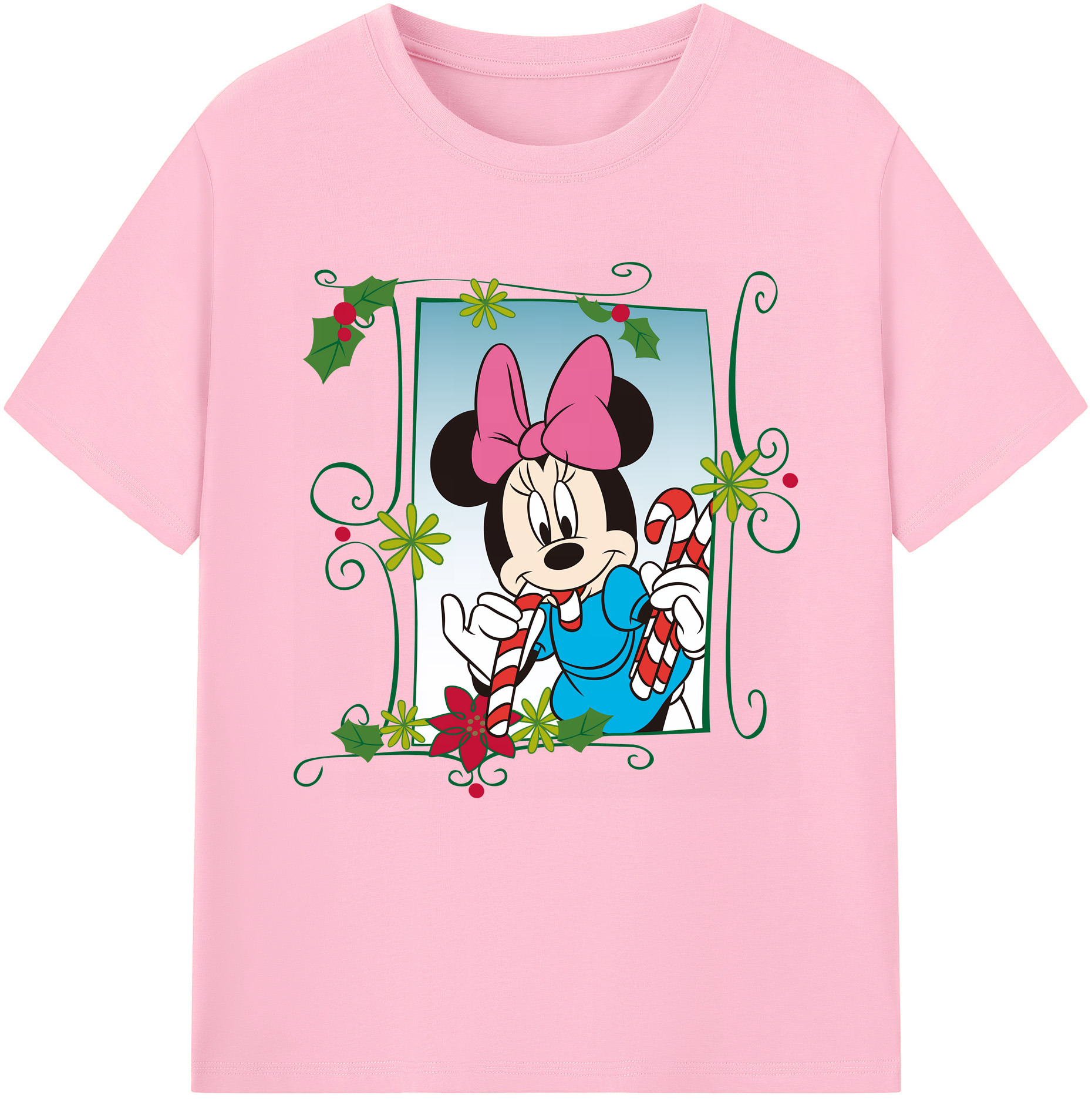 （画像用） ミッキーマウス Mickey Mouse 綿100％半袖Tシャツ（フロントプリント）