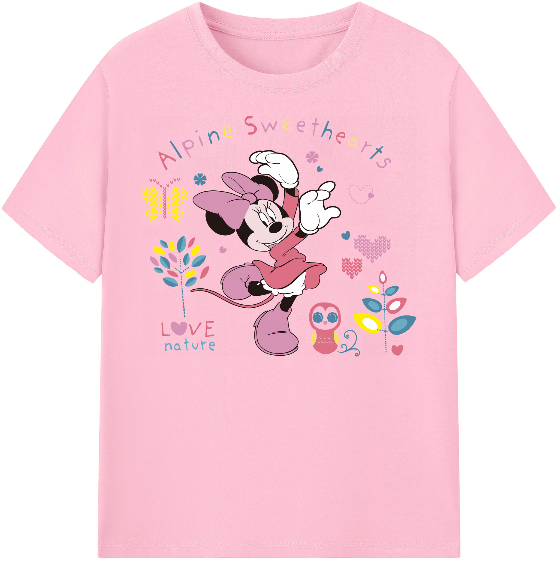 （画像用） ミッキーマウス Mickey Mouse 綿100％半袖Tシャツ（フロントプリント）