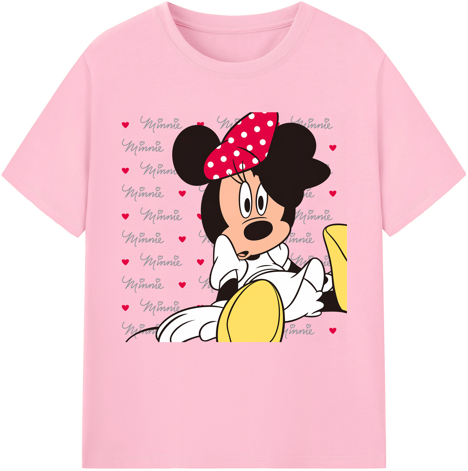 （画像用） ミッキーマウス Mickey Mouse 綿100％半袖Tシャツ（フロントプリント）