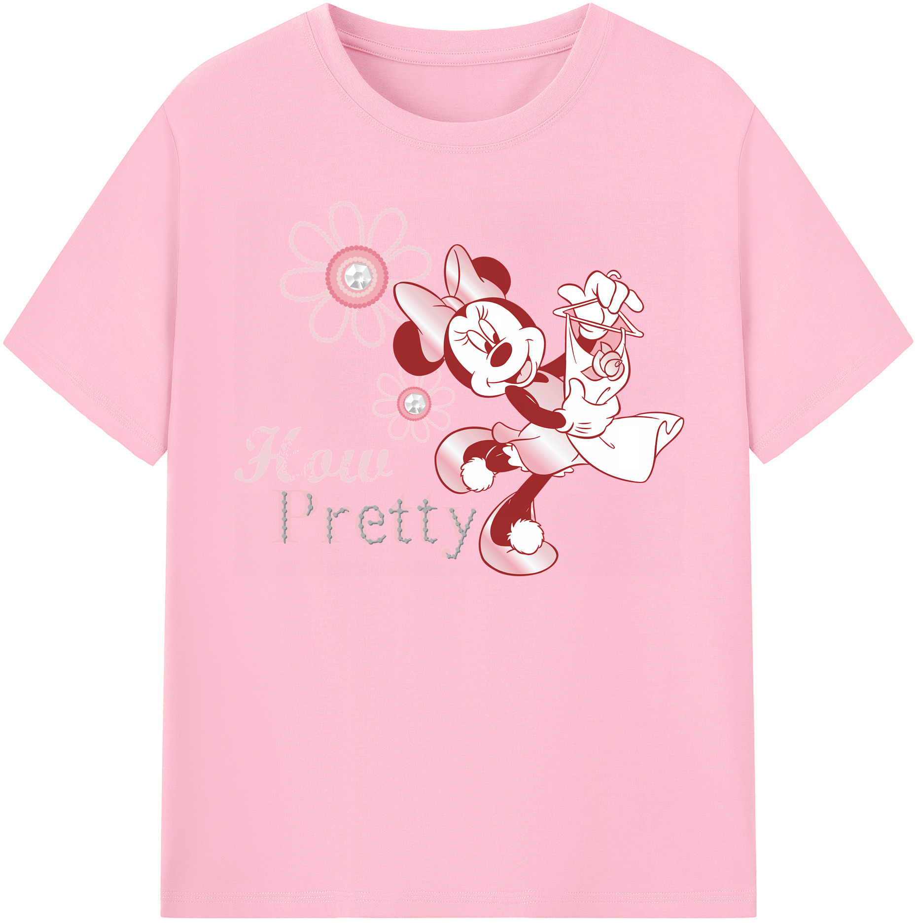 （画像用） ミッキーマウス Mickey Mouse 綿100％半袖Tシャツ（フロントプリント）