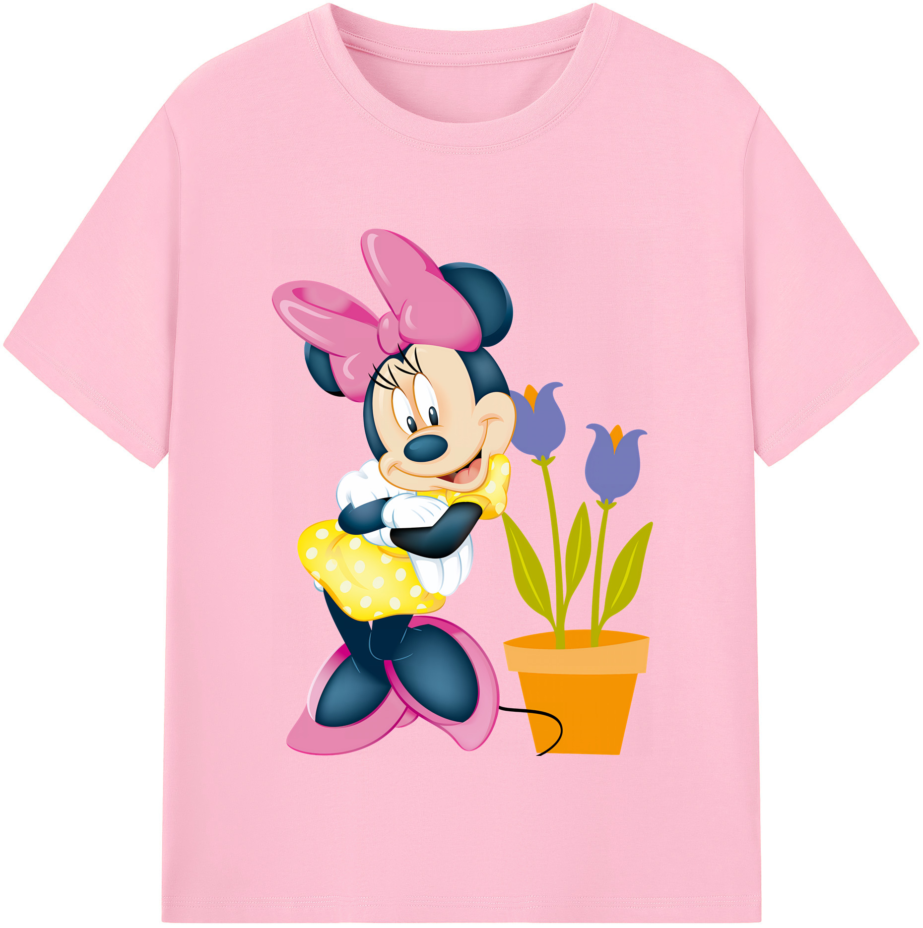（画像用） ミッキーマウス Mickey Mouse 綿100％半袖Tシャツ（フロントプリント）