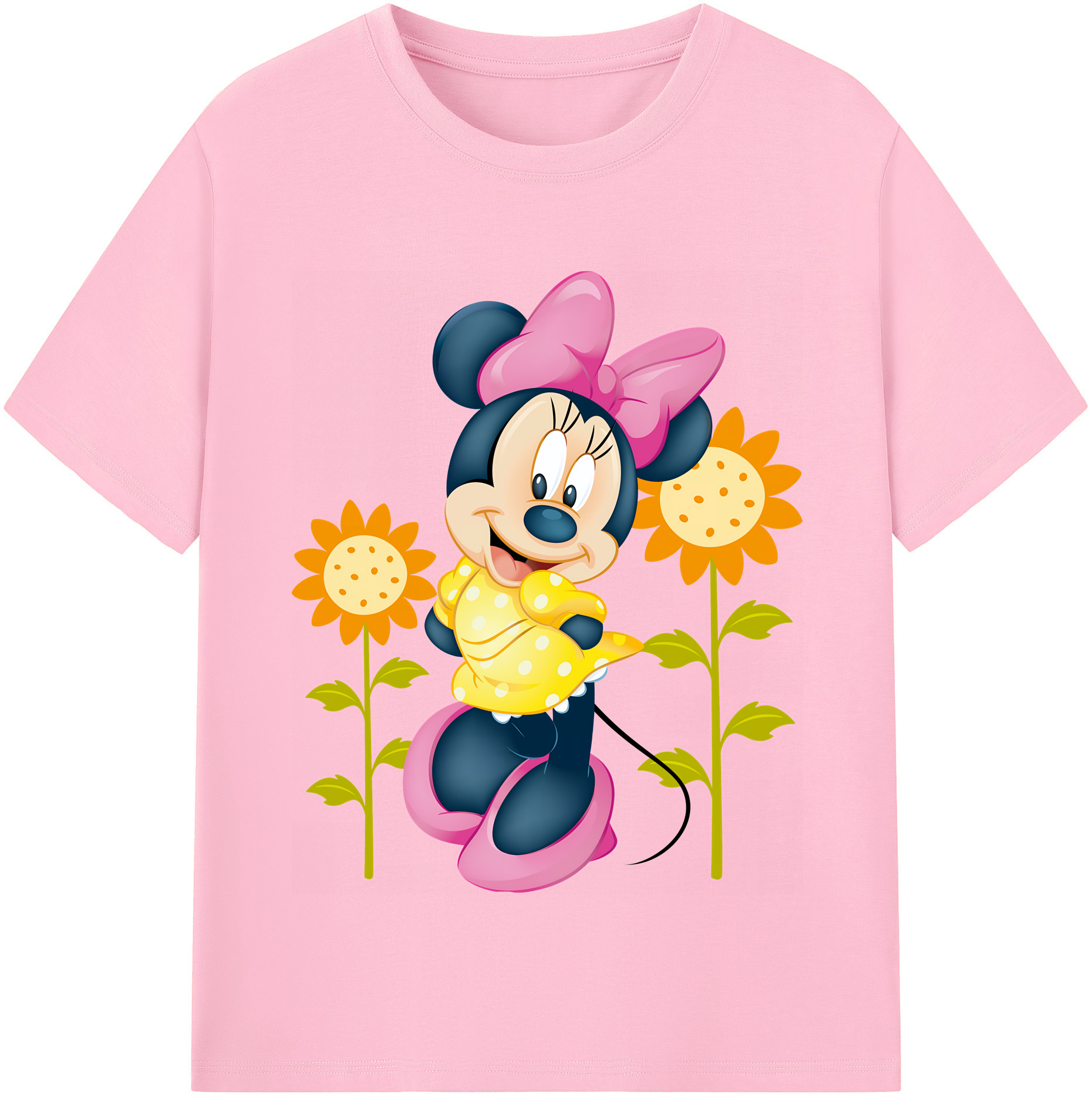 （画像用） ミッキーマウス Mickey Mouse 綿100％半袖Tシャツ（フロントプリント）