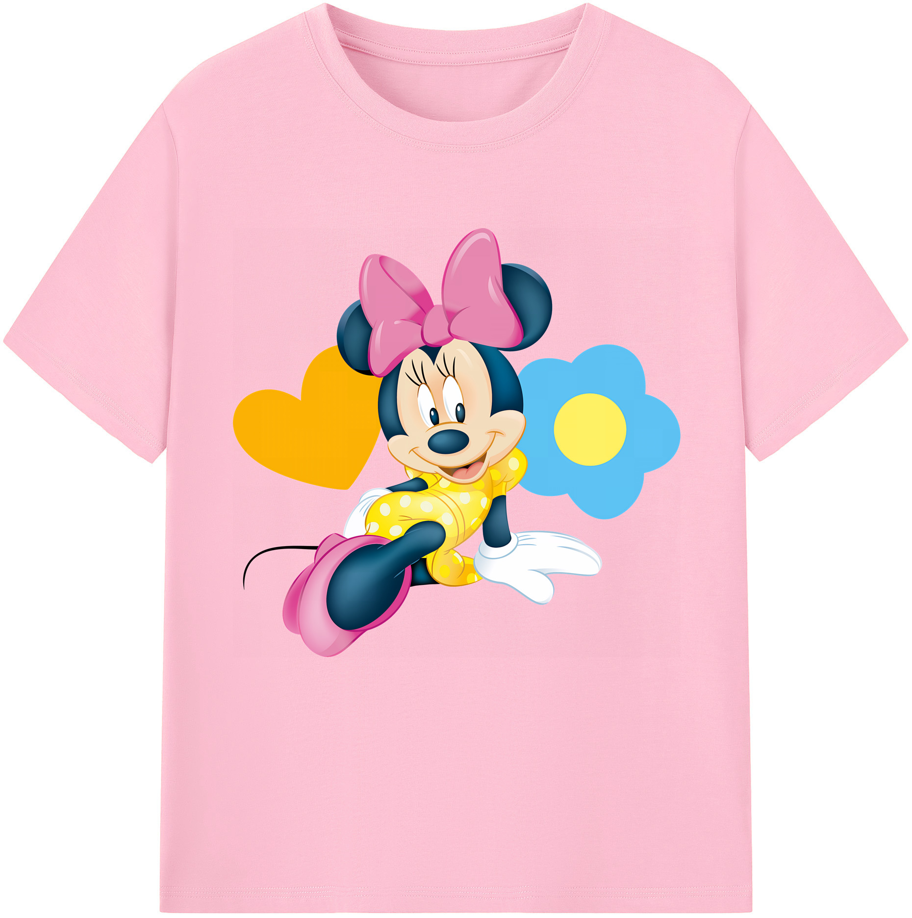 （画像用） ミッキーマウス Mickey Mouse 綿100％半袖Tシャツ（フロントプリント）