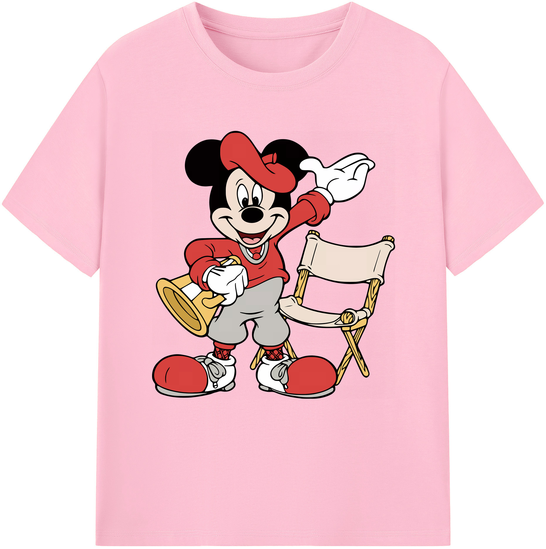 （画像用） ミッキーマウス Mickey Mouse 綿100％半袖Tシャツ（フロントプリント）