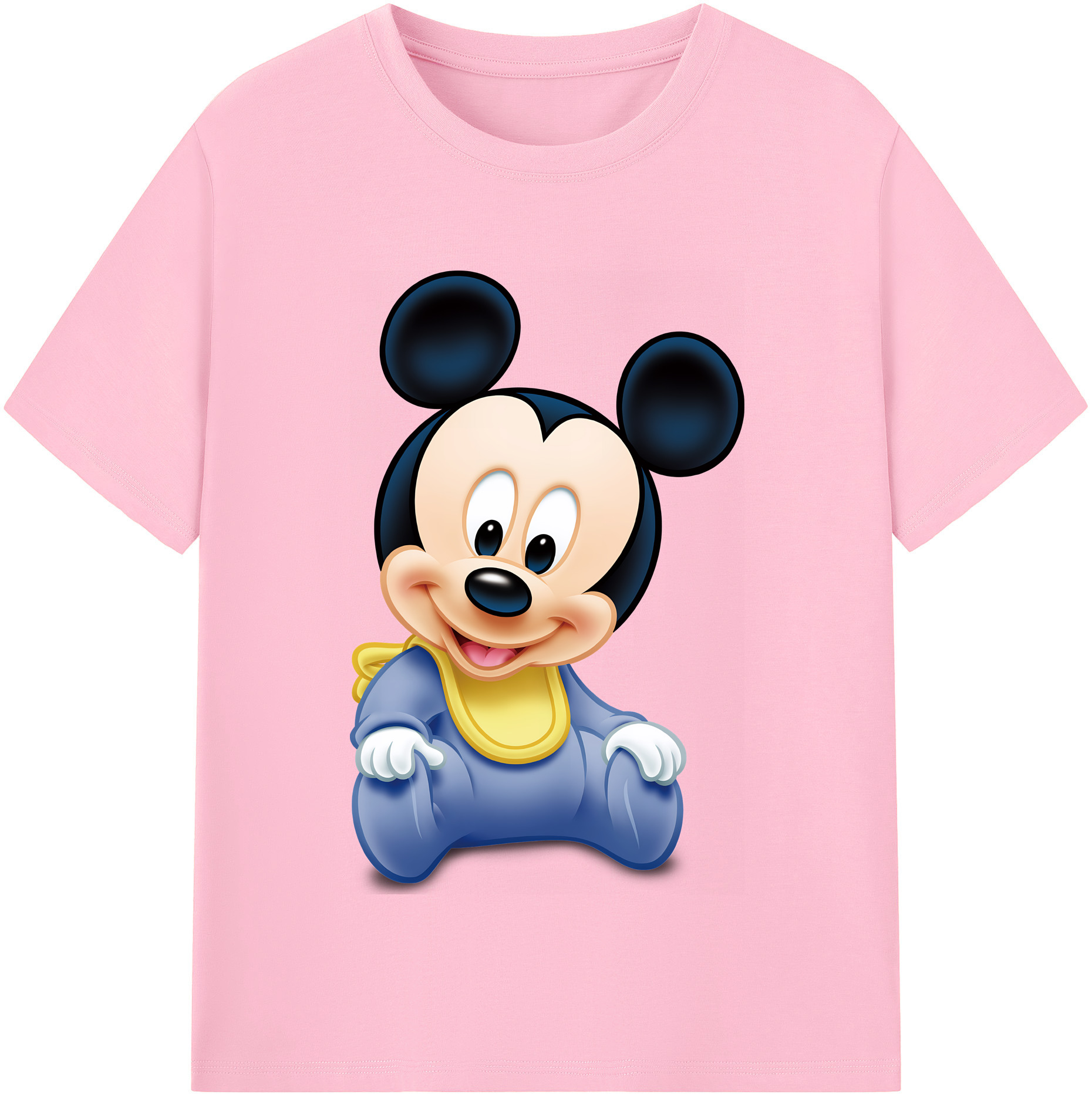 （画像用） ミッキーマウス Mickey Mouse 綿100％半袖Tシャツ（フロントプリント）