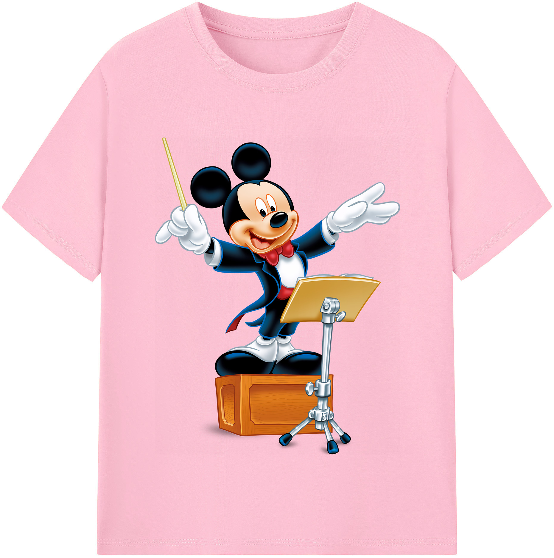 （画像用） ミッキーマウス Mickey Mouse 綿100％半袖Tシャツ（フロントプリント）
