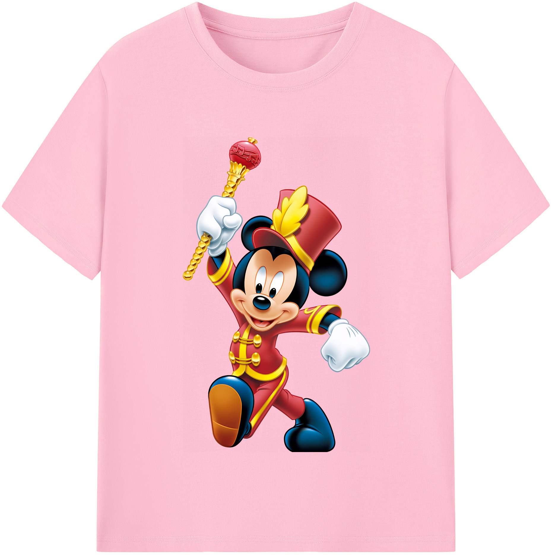 （画像用） ミッキーマウス Mickey Mouse 綿100％半袖Tシャツ（フロントプリント）