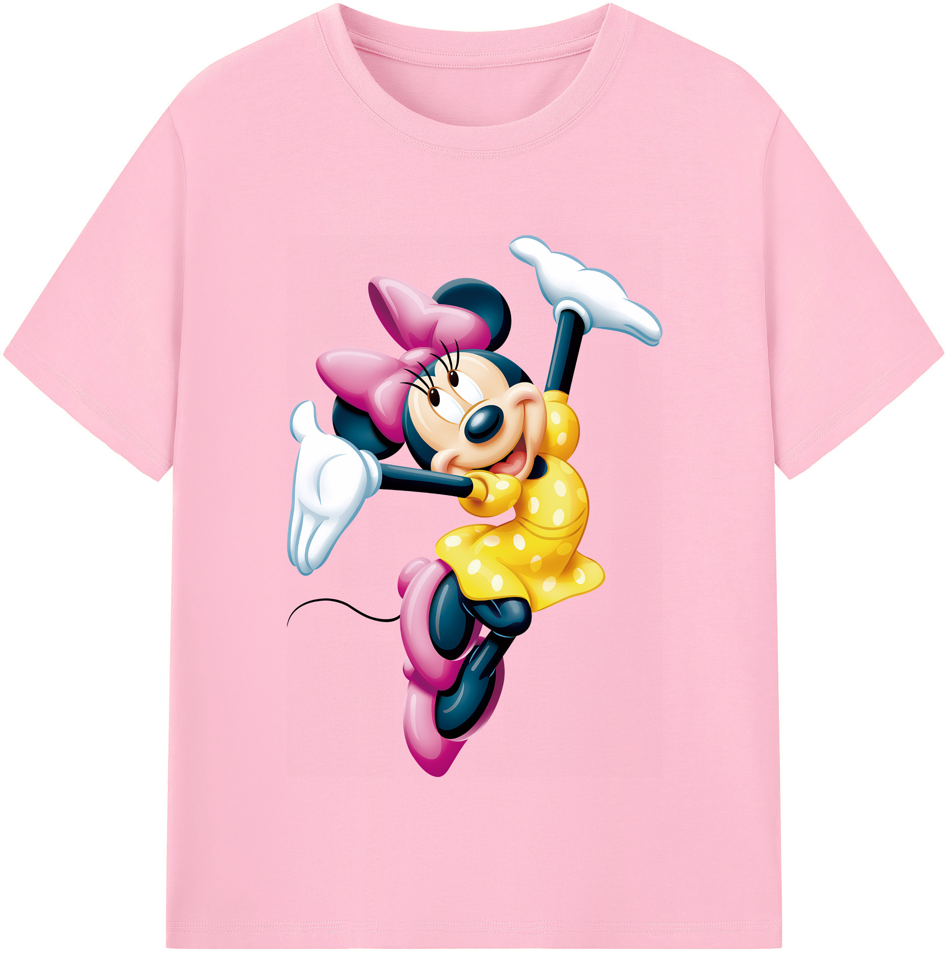 （画像用） ミッキーマウス Mickey Mouse 綿100％半袖Tシャツ（フロントプリント）