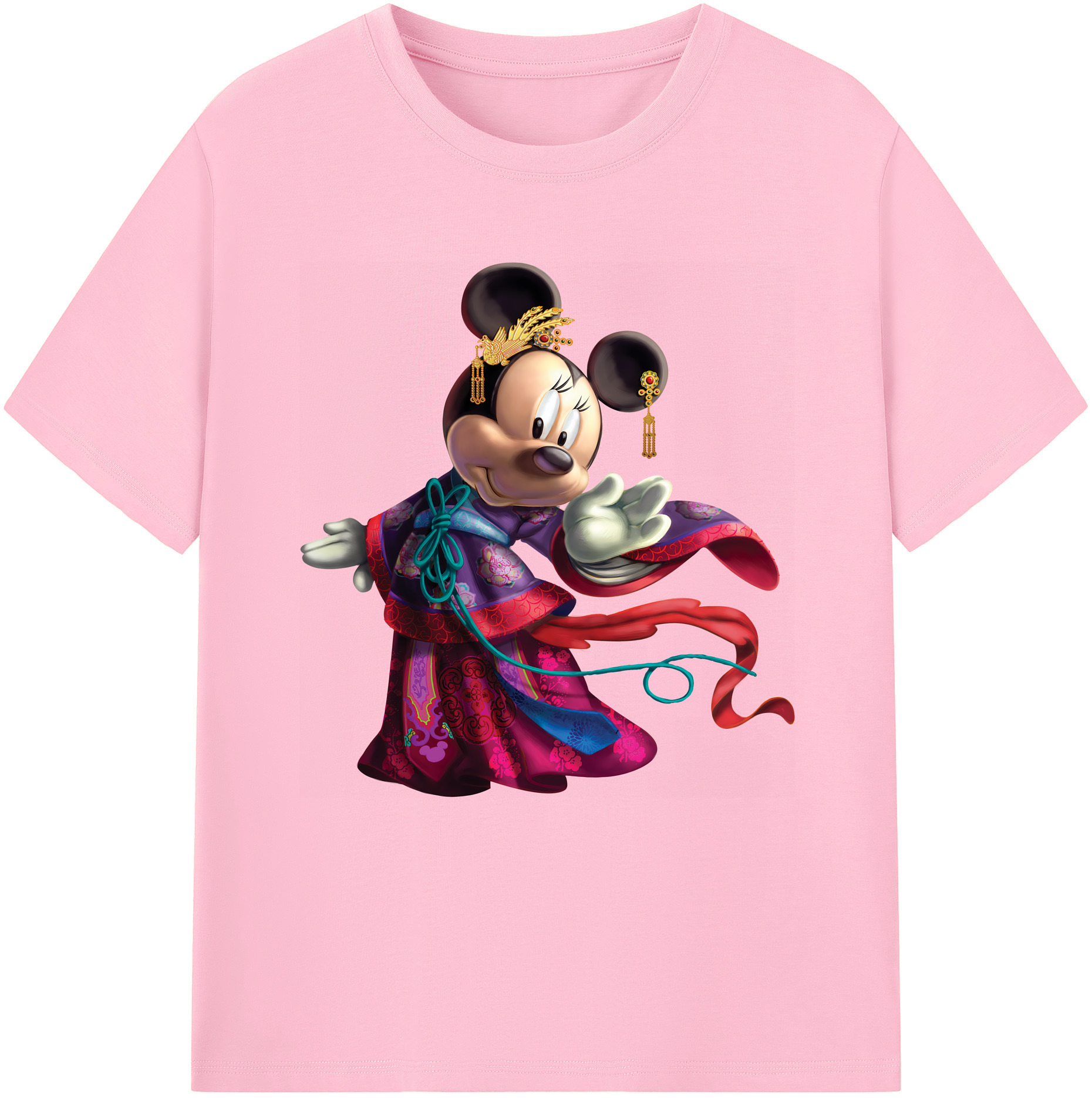 （画像用） ミッキーマウス Mickey Mouse 綿100％半袖Tシャツ（フロントプリント）