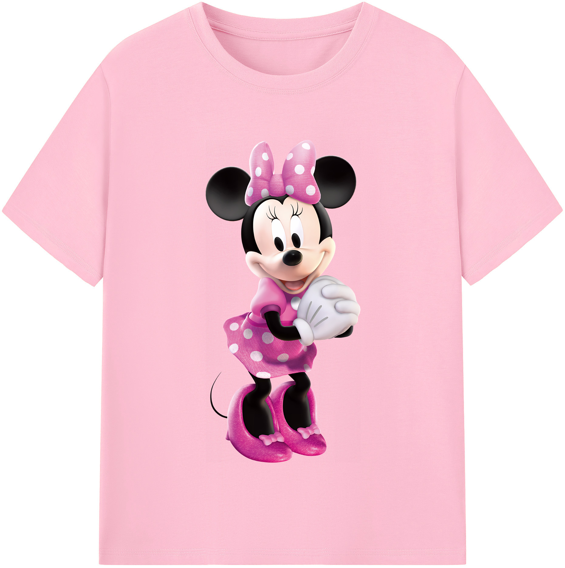 （画像用） ミッキーマウス Mickey Mouse 綿100％半袖Tシャツ（フロントプリント）