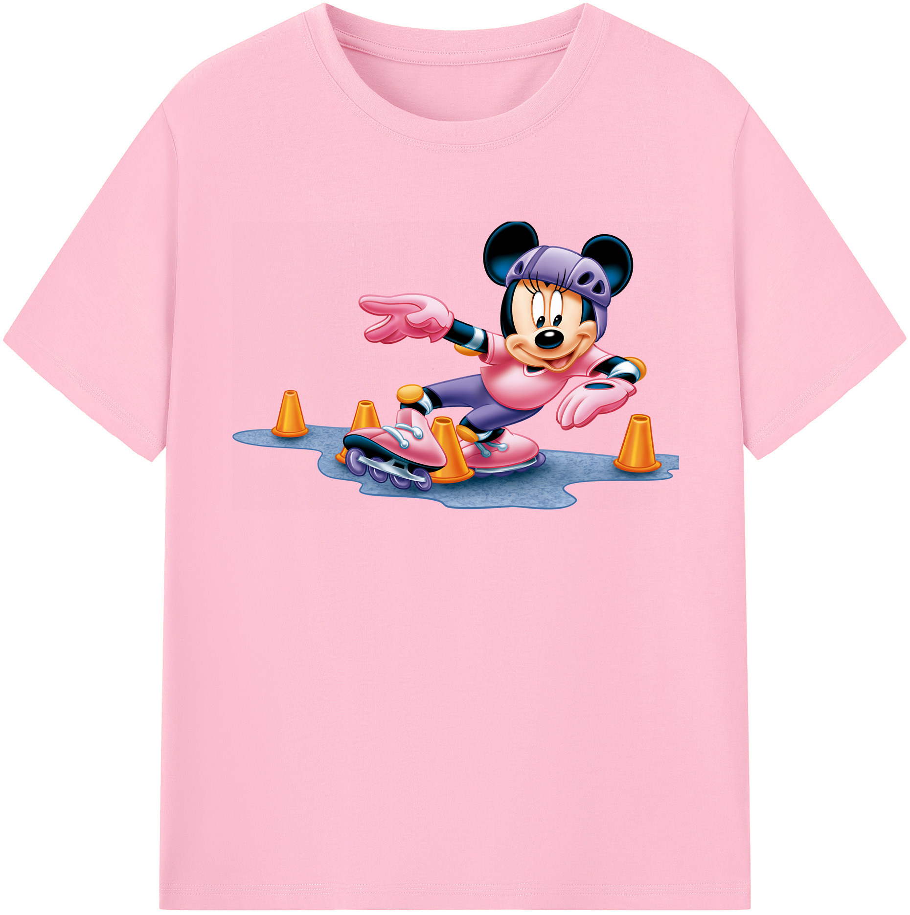 （画像用） ミッキーマウス Mickey Mouse 綿100％半袖Tシャツ（フロントプリント）