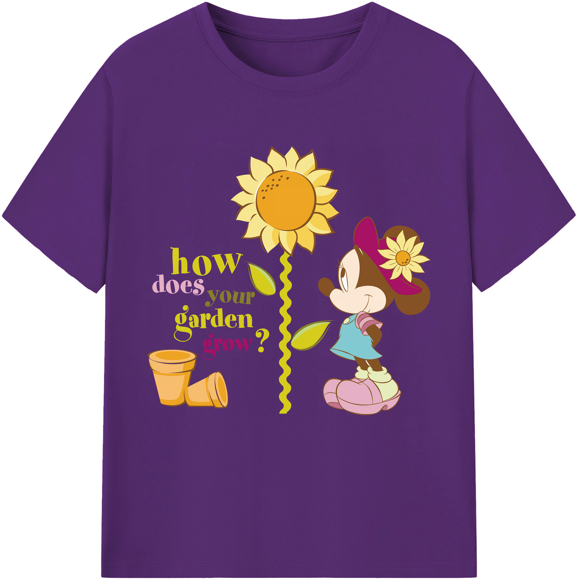 （画像用） ミッキーマウス Mickey Mouse 綿100％半袖Tシャツ（フロントプリント）