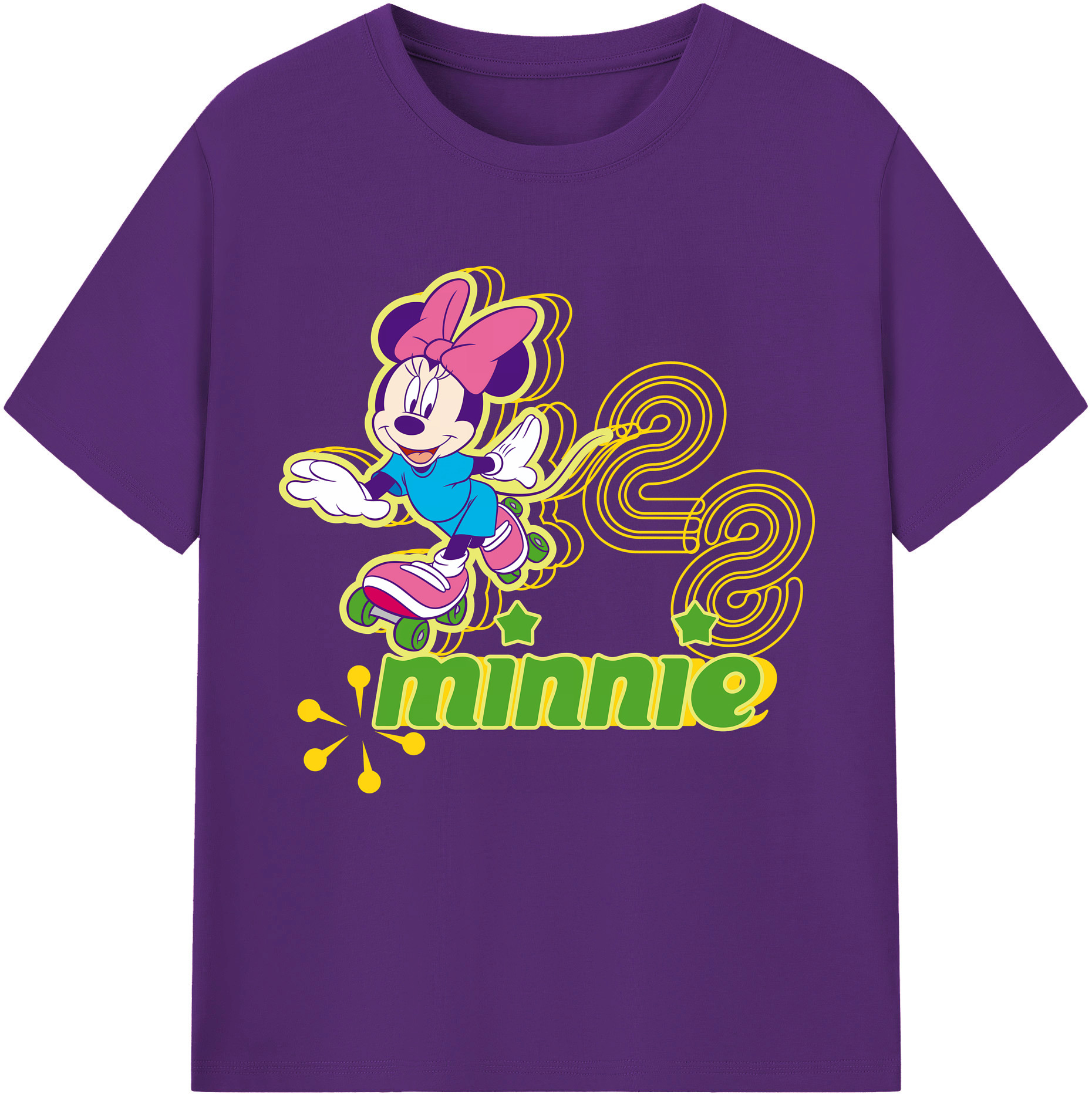 （画像用） ミッキーマウス Mickey Mouse 綿100％半袖Tシャツ（フロントプリント）