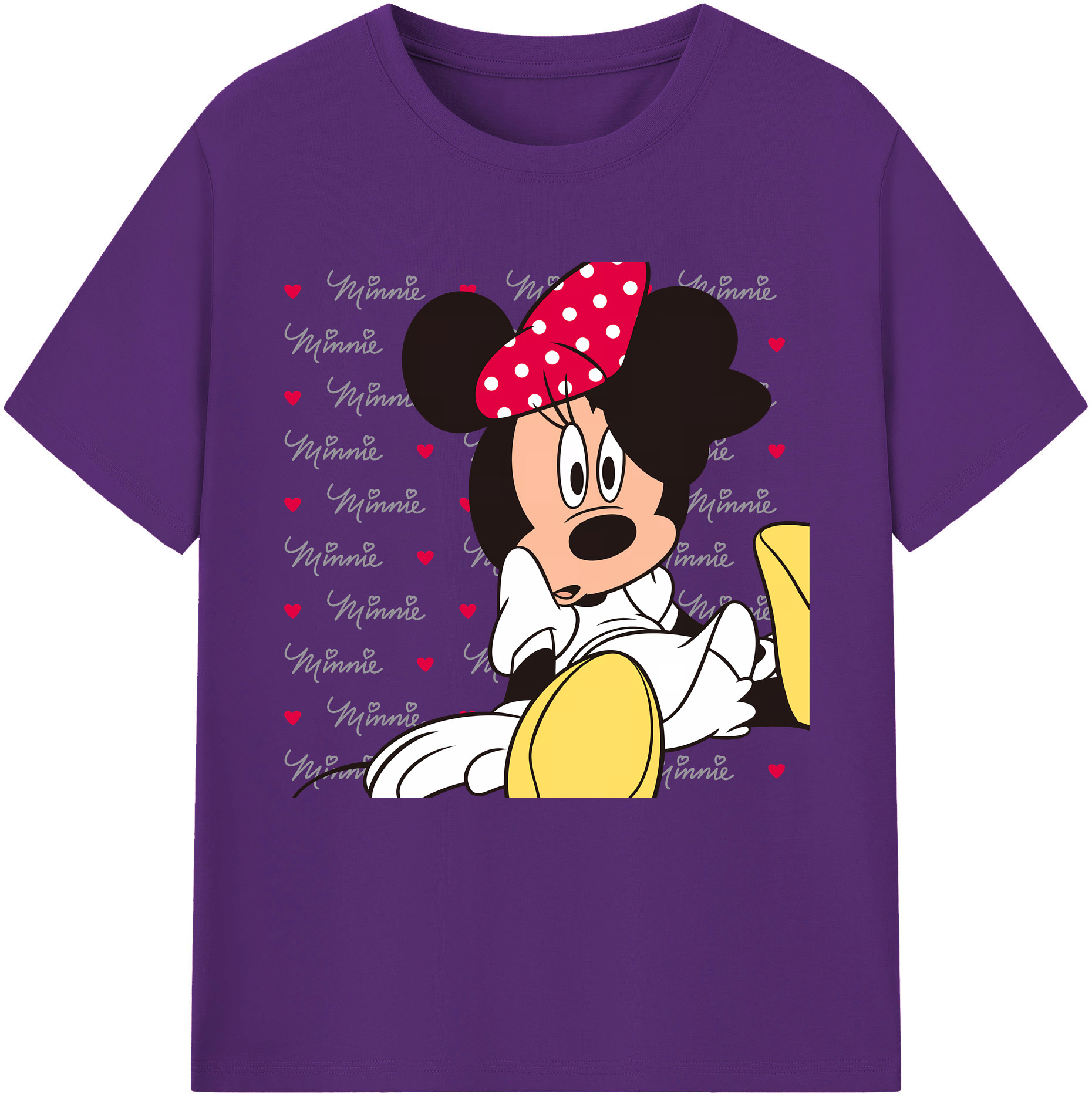 （画像用） ミッキーマウス Mickey Mouse 綿100％半袖Tシャツ（フロントプリント）