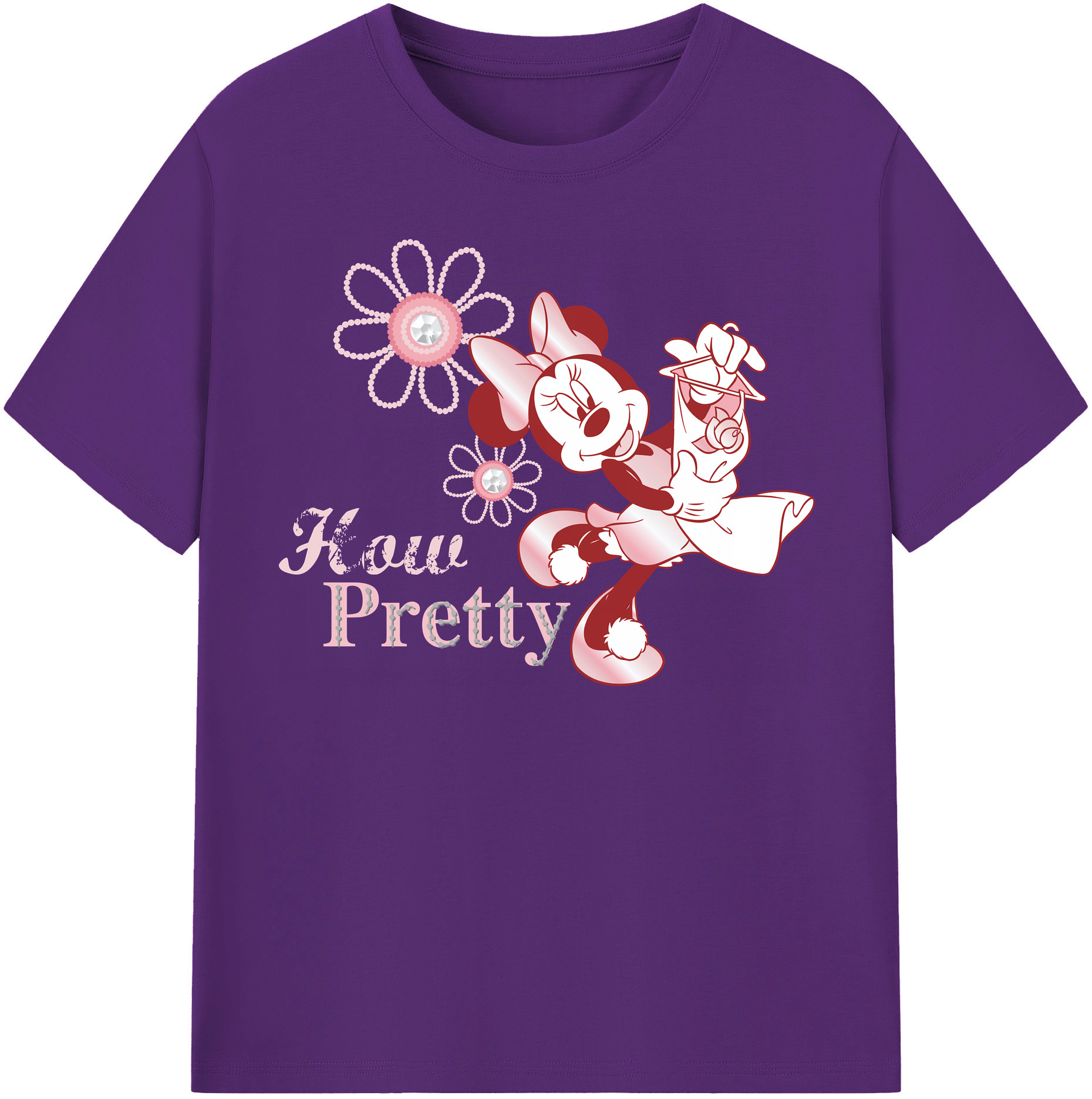 （画像用） ミッキーマウス Mickey Mouse 綿100％半袖Tシャツ（フロントプリント）
