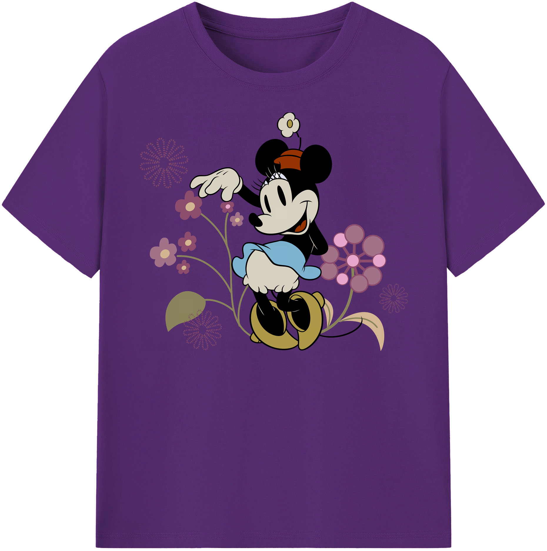 （画像用） ミッキーマウス Mickey Mouse 綿100％半袖Tシャツ（フロントプリント）