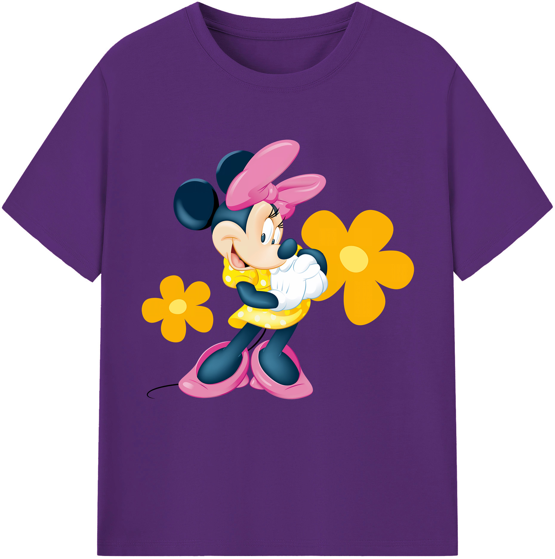 （画像用） ミッキーマウス Mickey Mouse 綿100％半袖Tシャツ（フロントプリント）