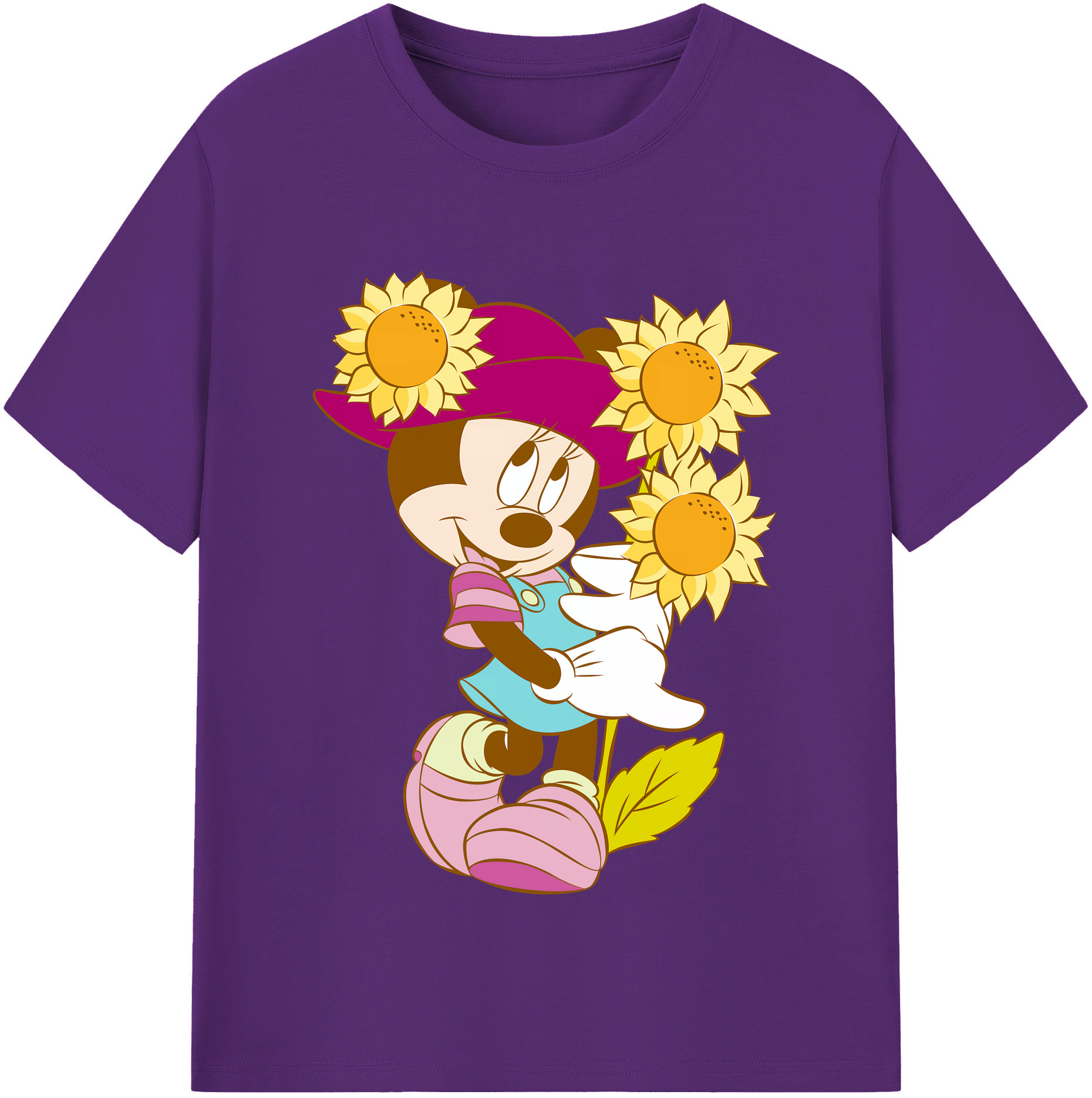 （画像用） ミッキーマウス Mickey Mouse 綿100％半袖Tシャツ（フロントプリント）